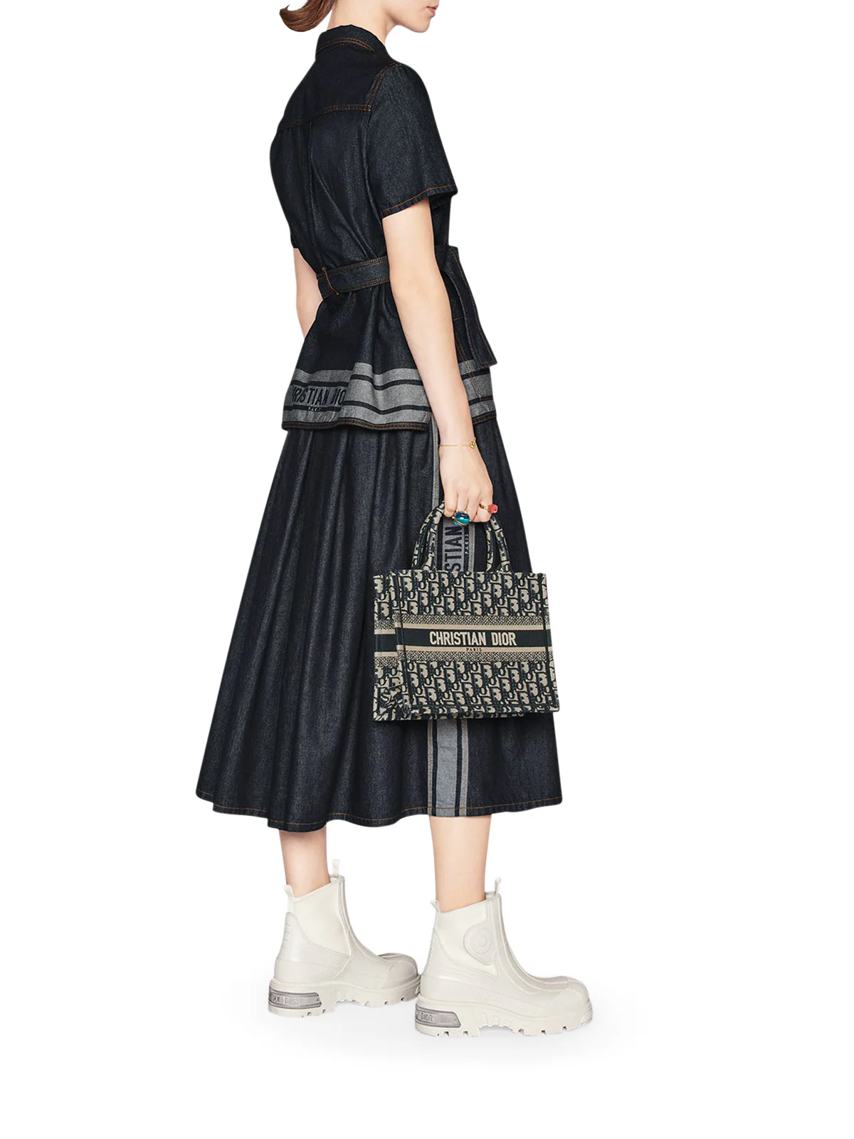 COUTURE MIDI SKIRT IN DENIM - Image 3