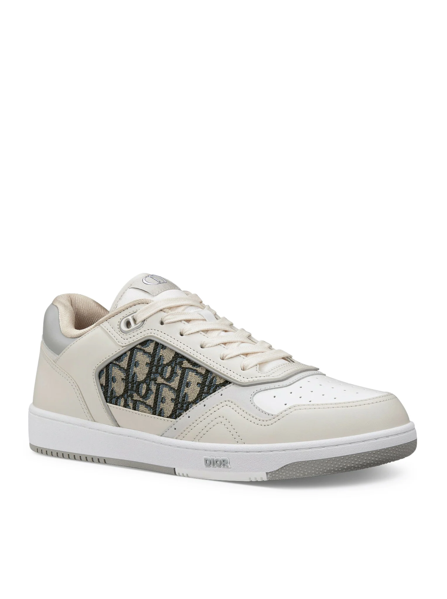 Cream and white smooth calfskin with beige and black Dior Oblique jacquard - Image 3