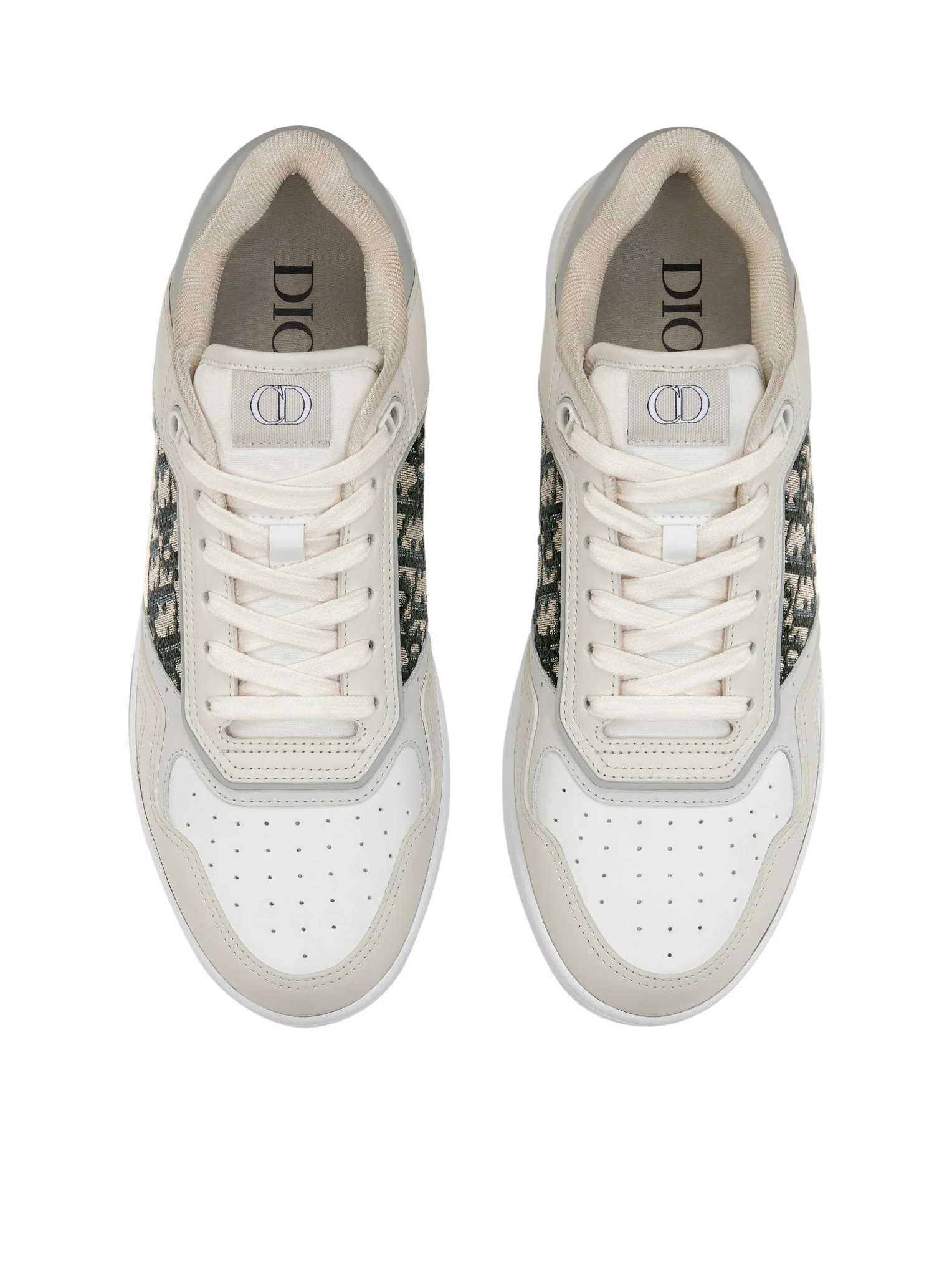 Cream and white smooth calfskin with beige and black Dior Oblique jacquard - Image 6