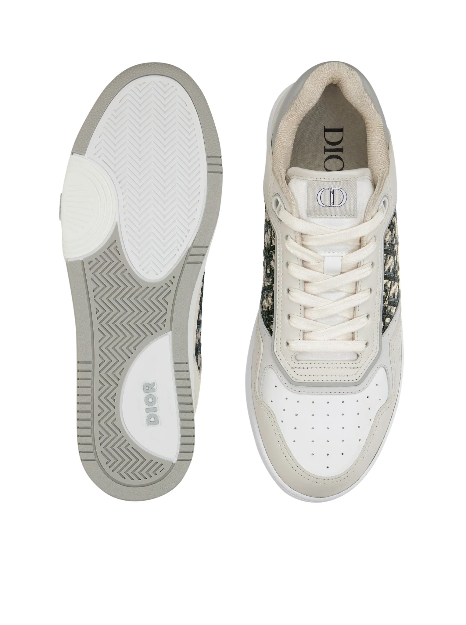 Cream and white smooth calfskin with beige and black Dior Oblique jacquard - Image 7