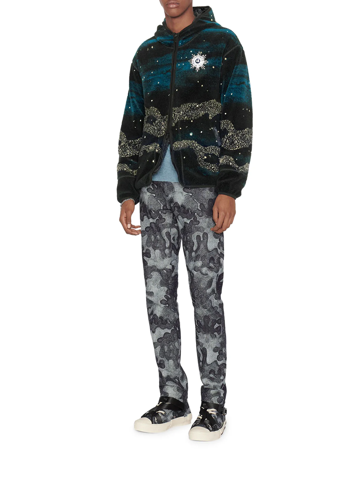 DIOR AND PETER DOIG ZIPPED HOODED BLOUSON