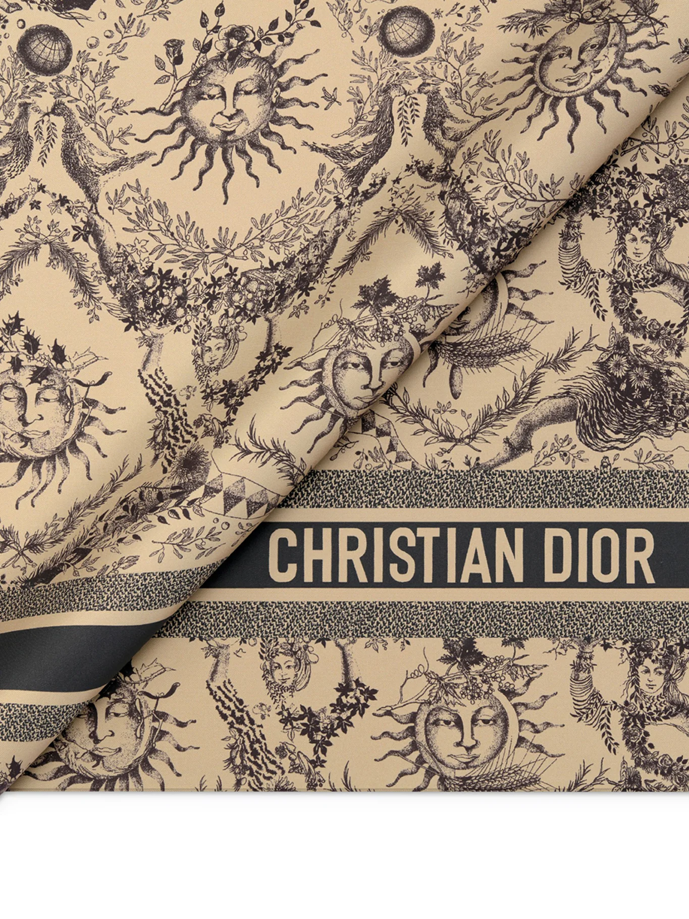 Foulard quadrato Toile de Jouy Soleil 90 - Image 4