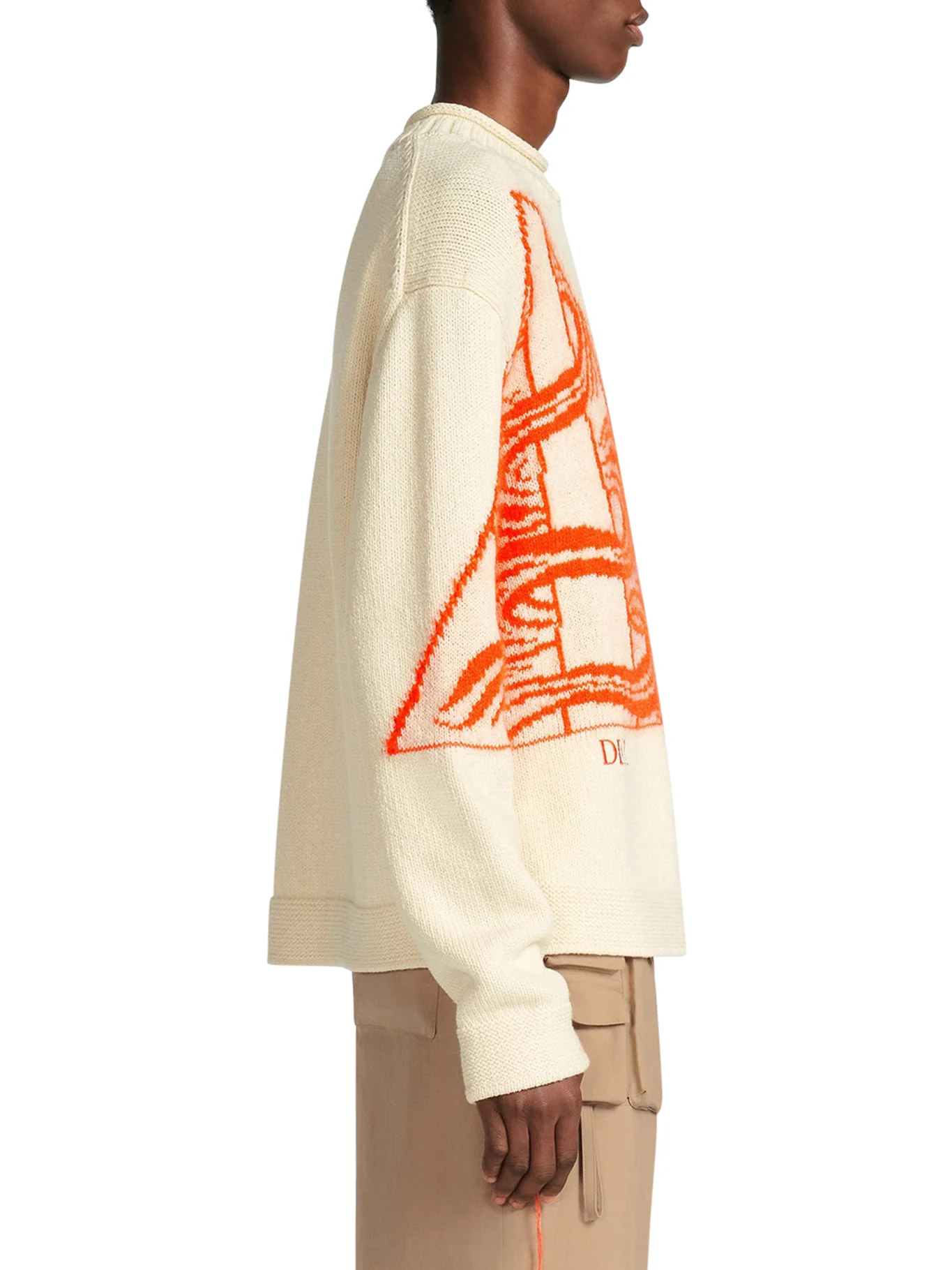 Jacquard sweater in wool and mohair blend - Image 3
