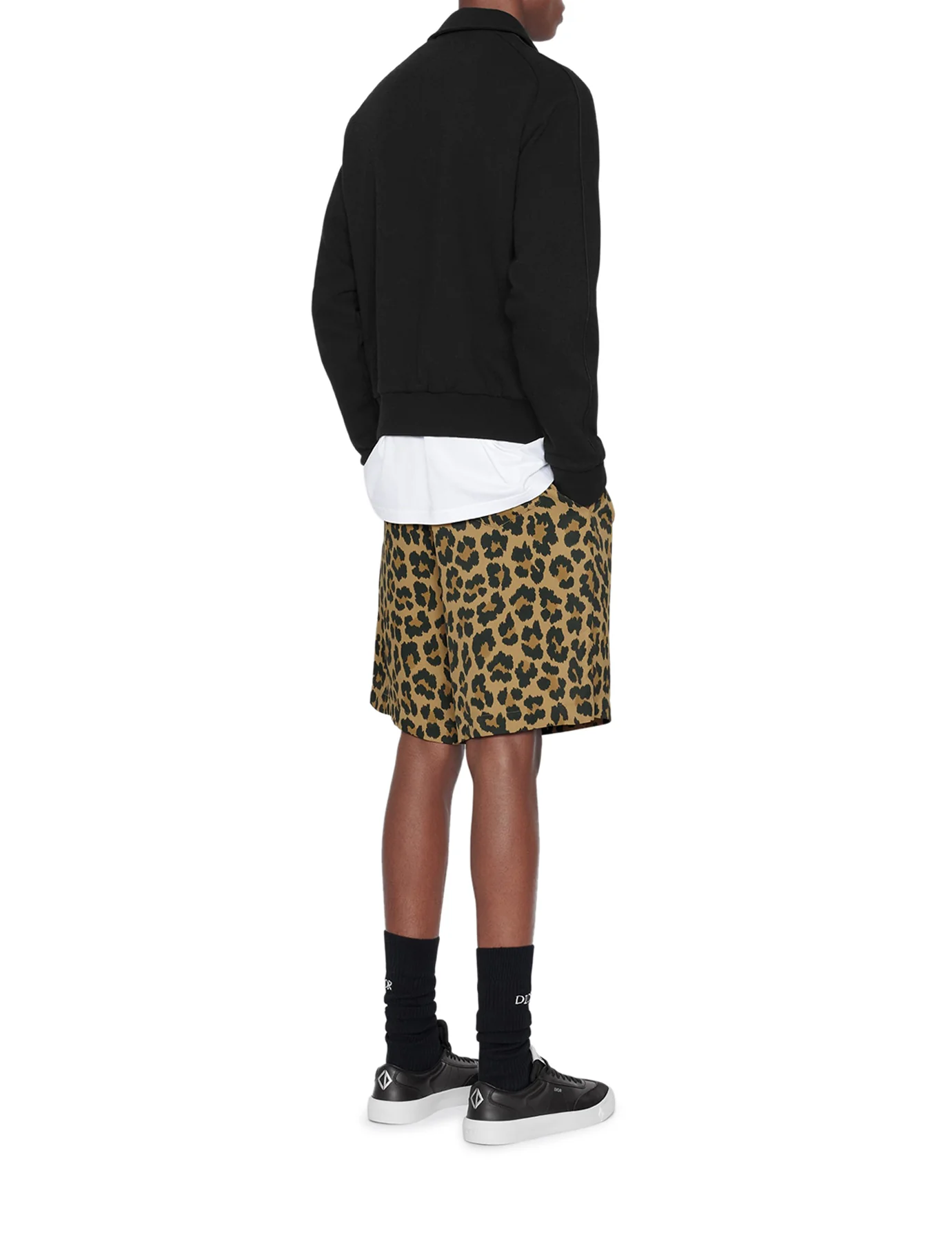 Multicolour technical satin with leopard print - Image 5