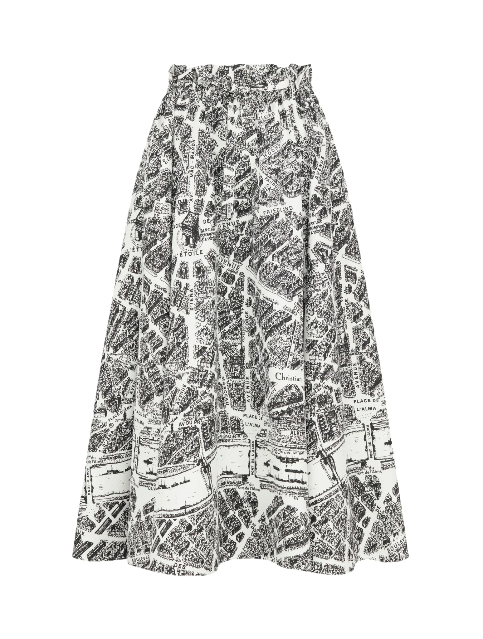 POPELINE MIDI SKIRT