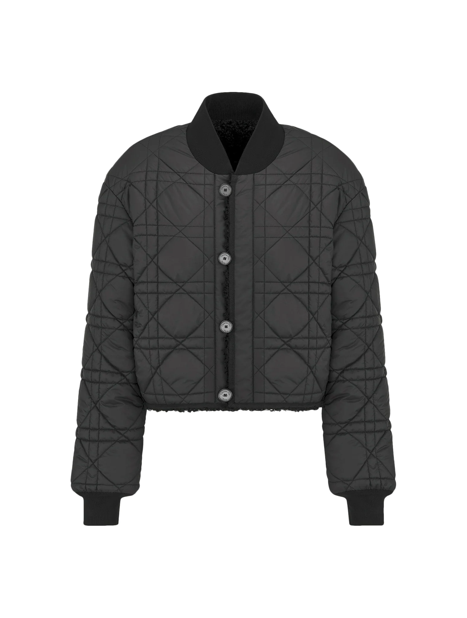 REVERSIBLE MACROCANNAGE BOMBER JACKET - Image 3