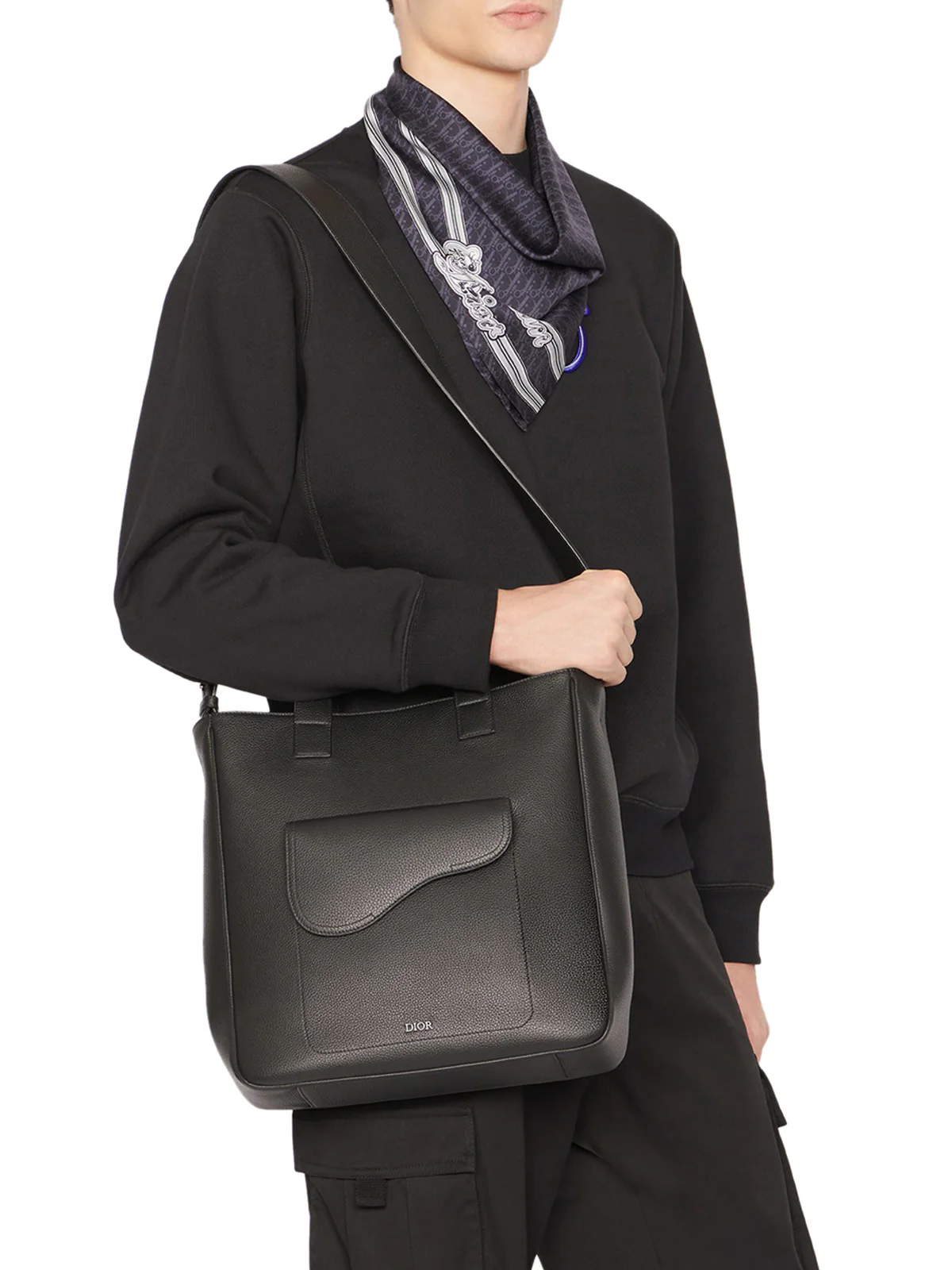 SADDLE TOTE BAG WITH SHOULDER STRAP - Image 2