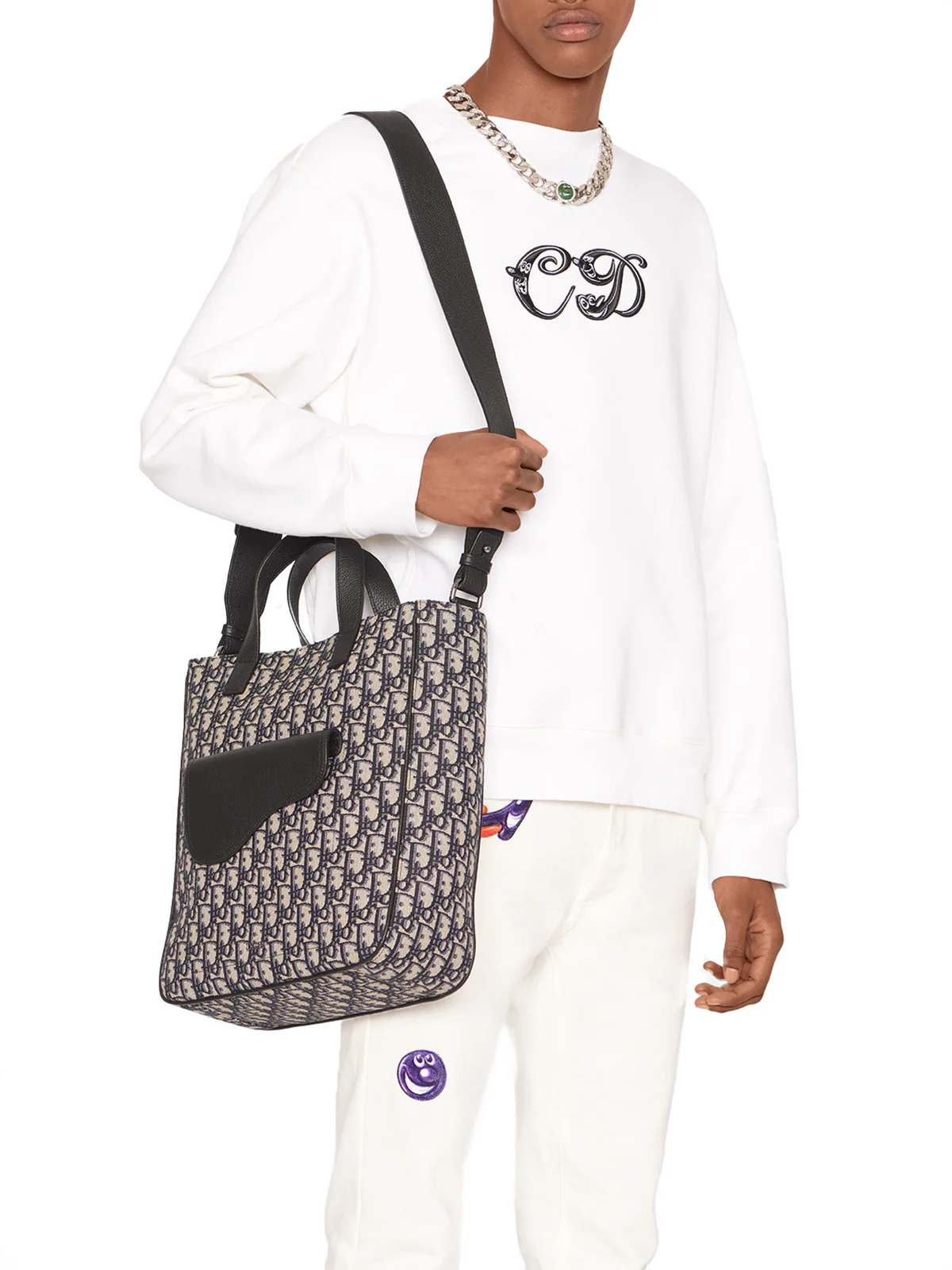 Saddle tote bag with shoulder strap - Image 2