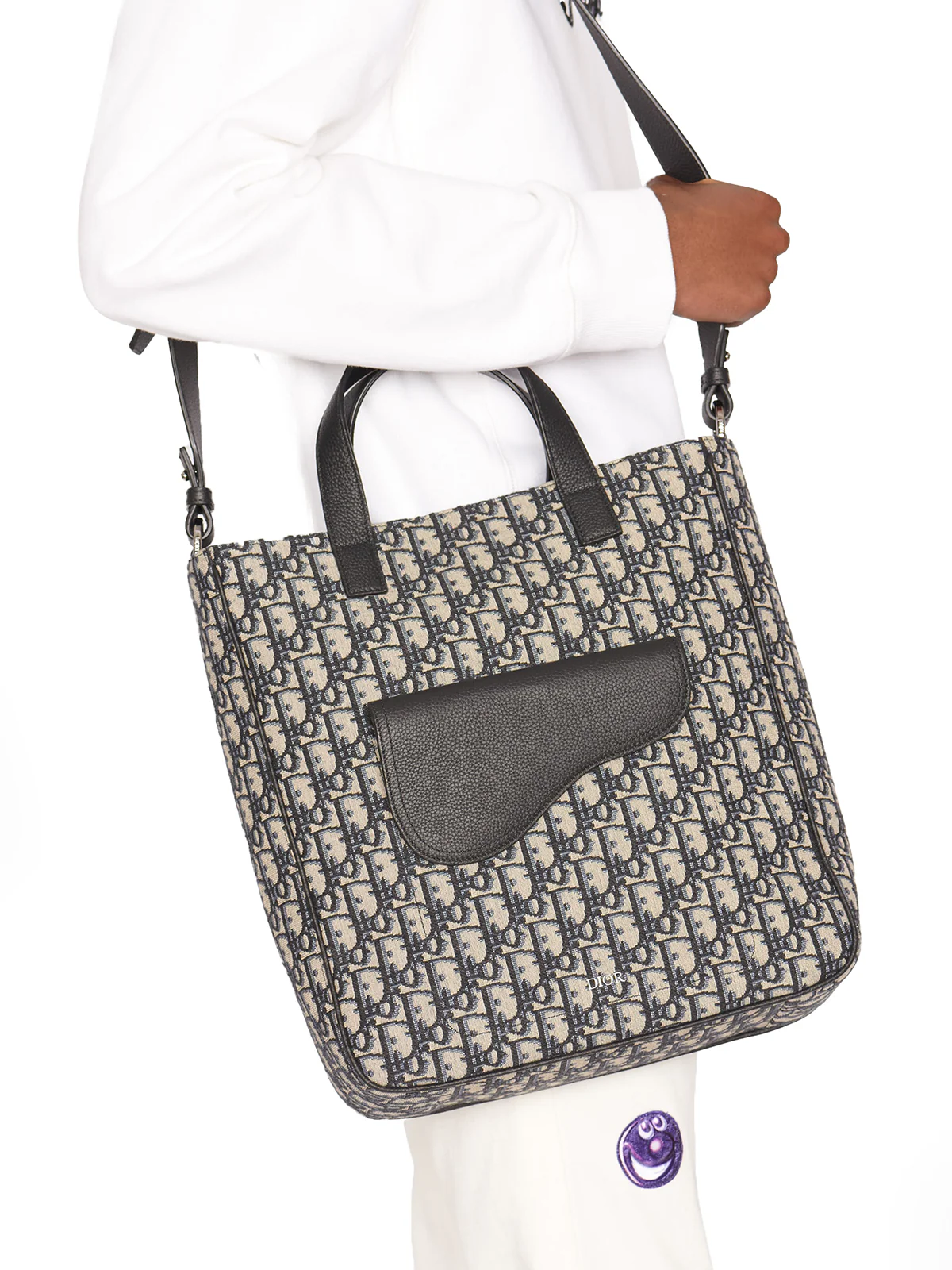 Saddle tote bag with shoulder strap - Image 3
