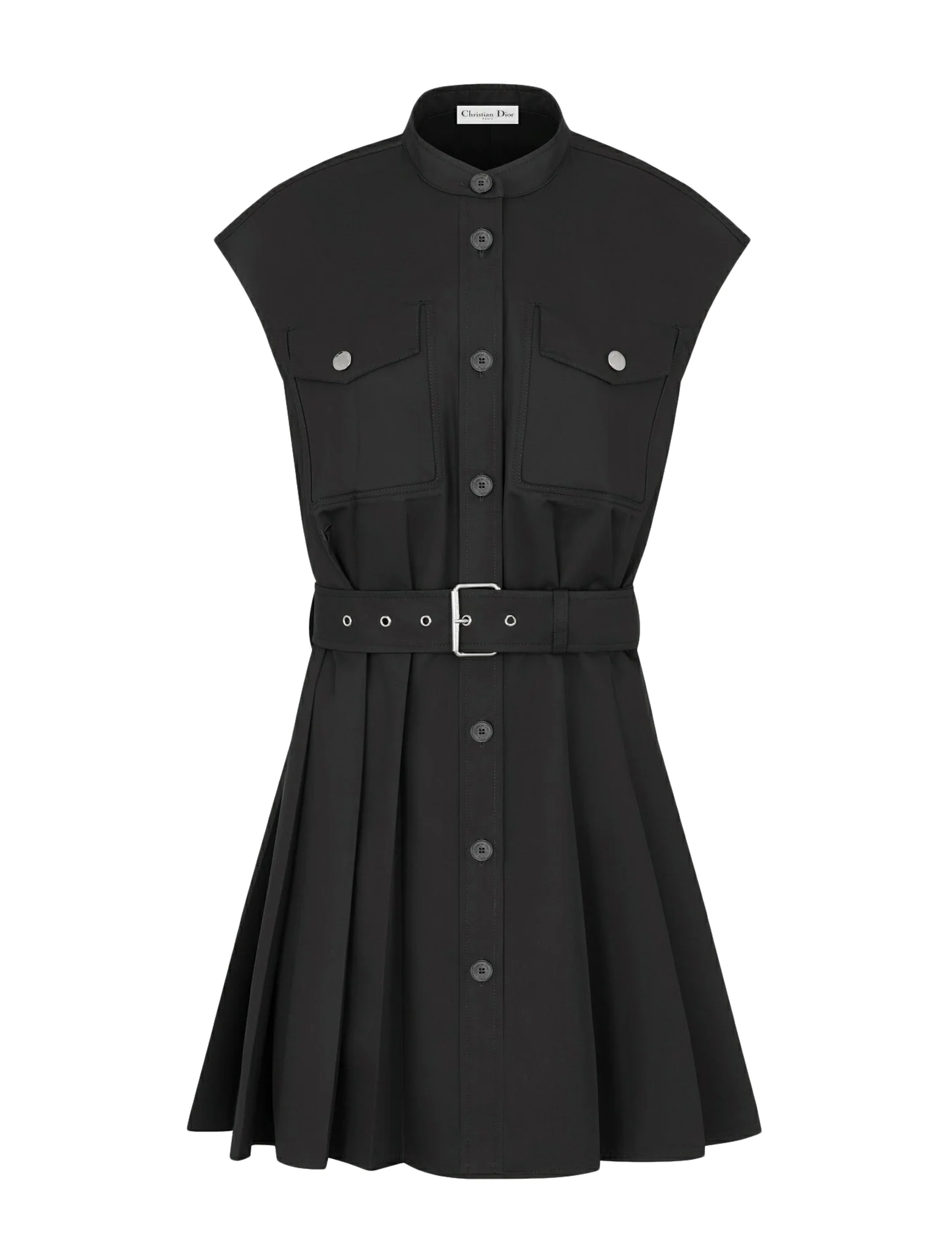 short dress in cotton gabardine