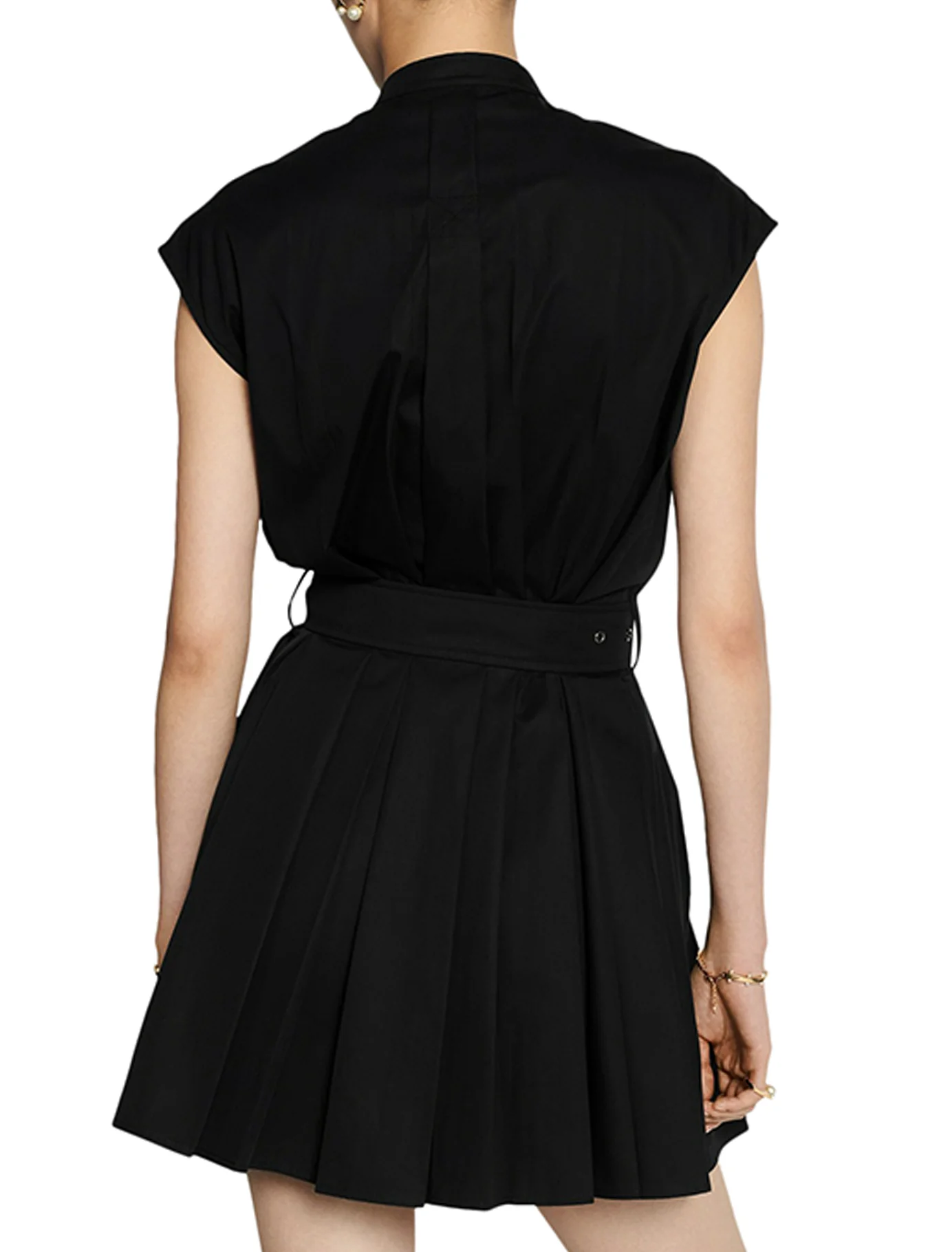 short dress in cotton gabardine - Image 4