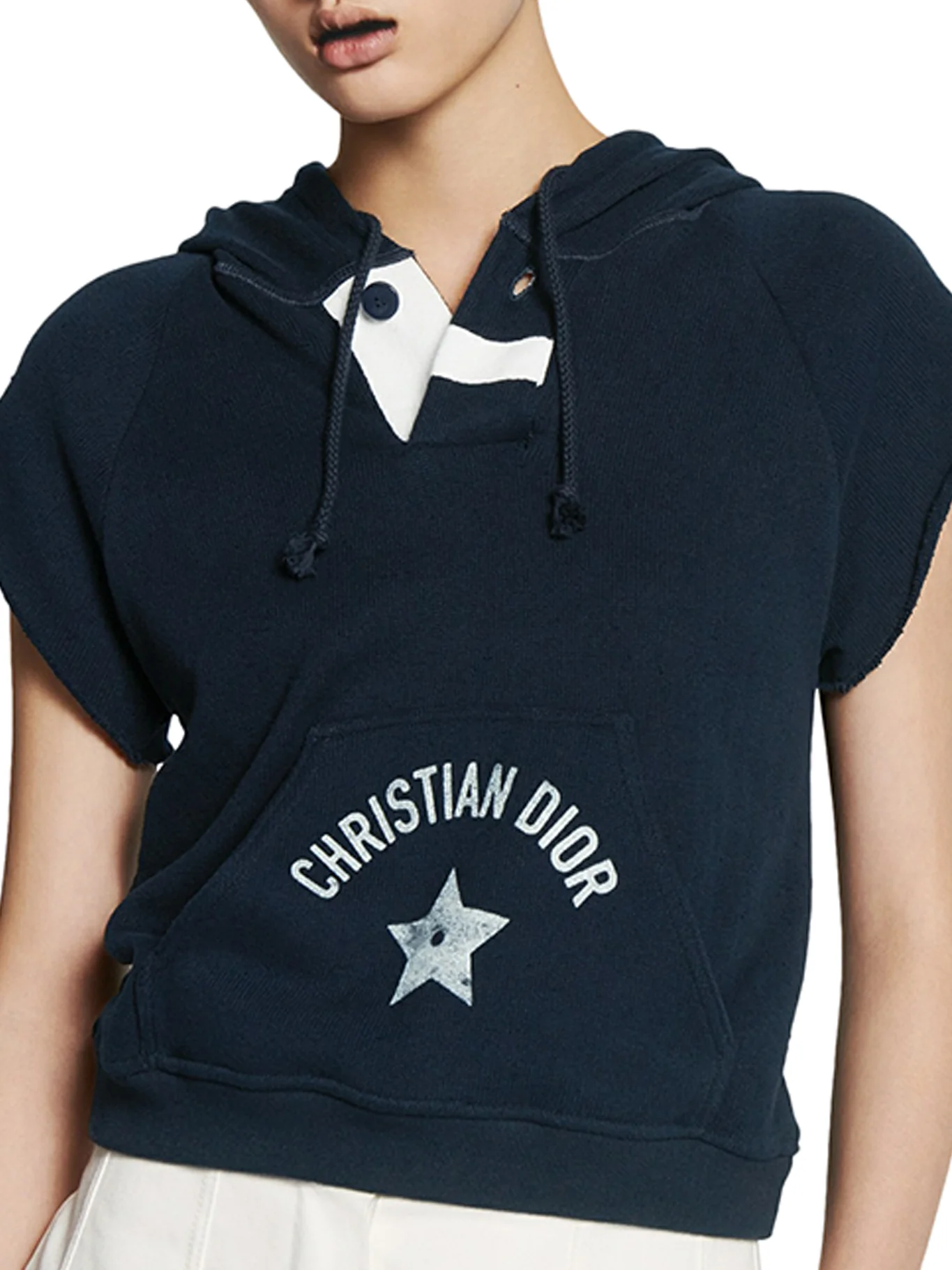Short-sleeved hooded sweatshirt - Image 2