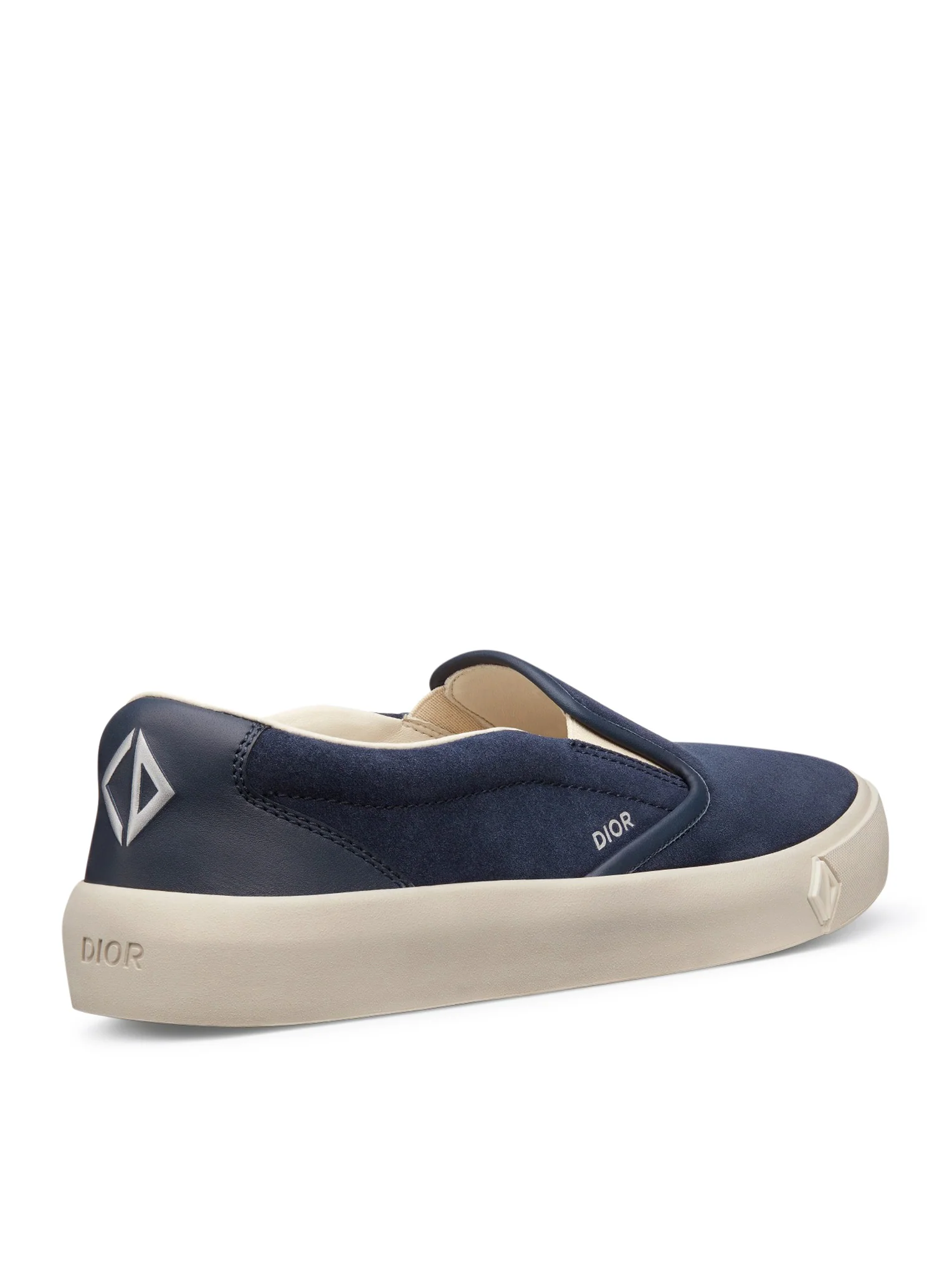 Suede and smooth navy blue calfskin - Image 4