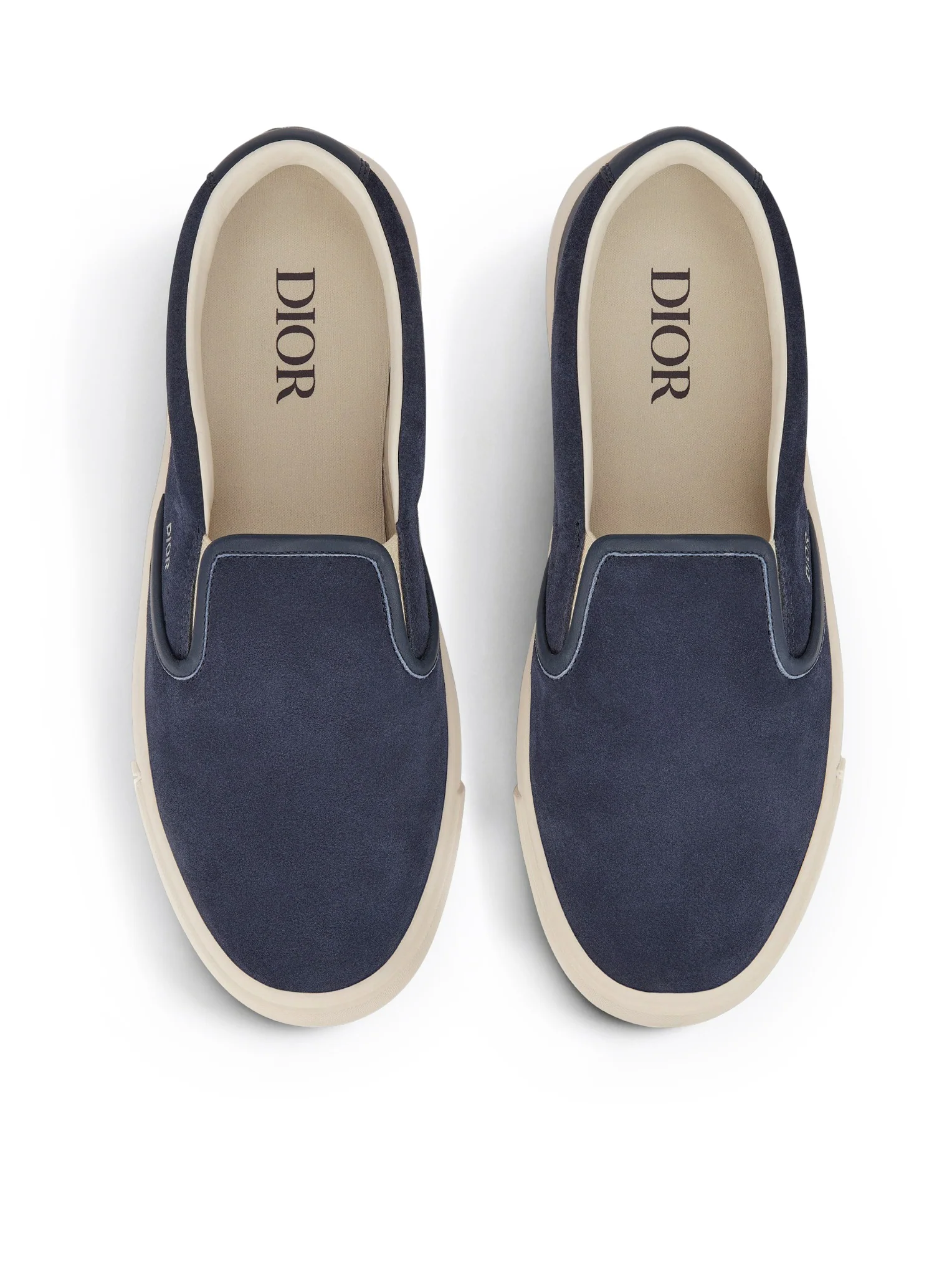 Suede and smooth navy blue calfskin - Image 6