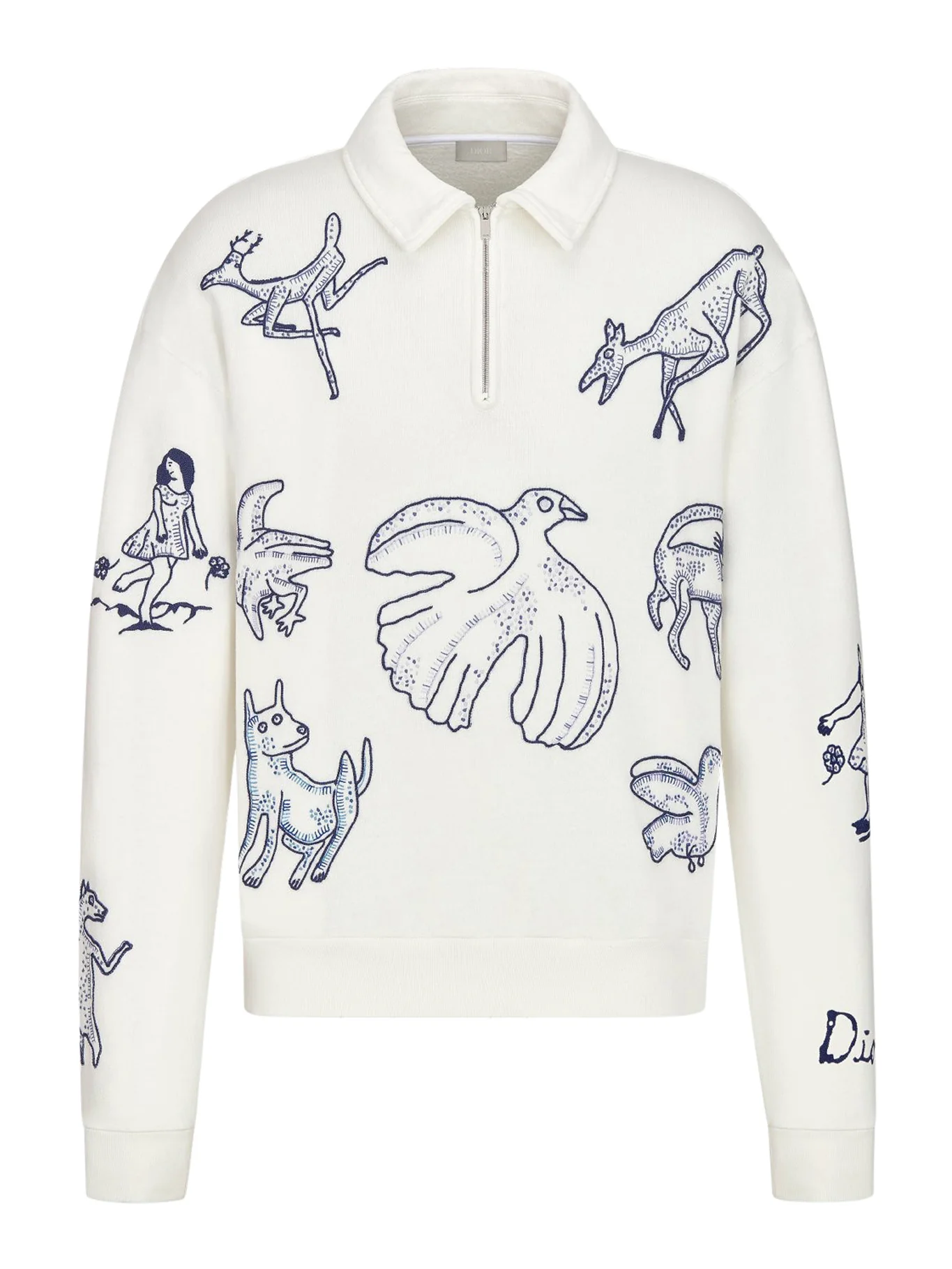 SWEATSHIRT WITH ZIP ON THE COLLAR