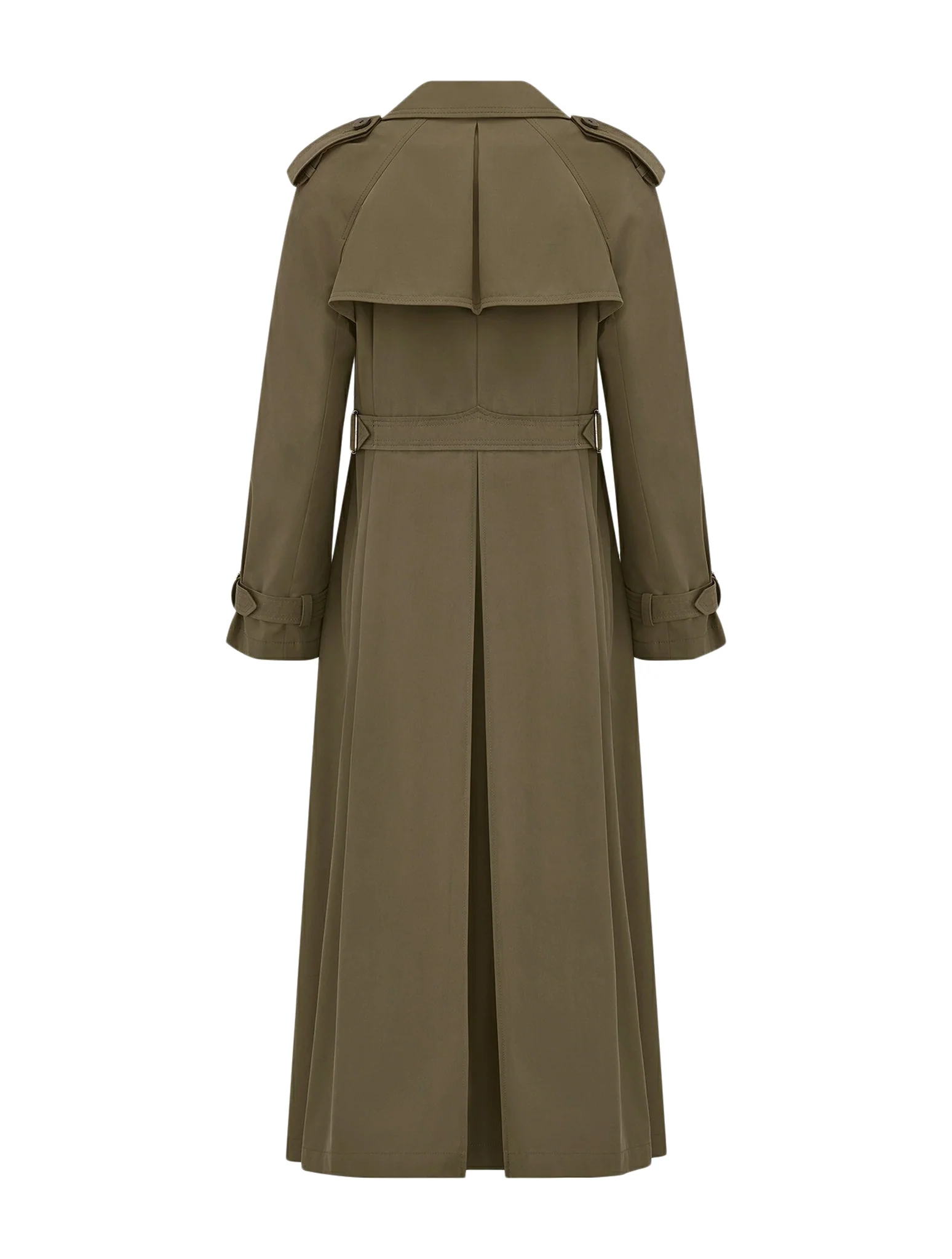 Trench coat in khaki cotton gabardine - Image 2