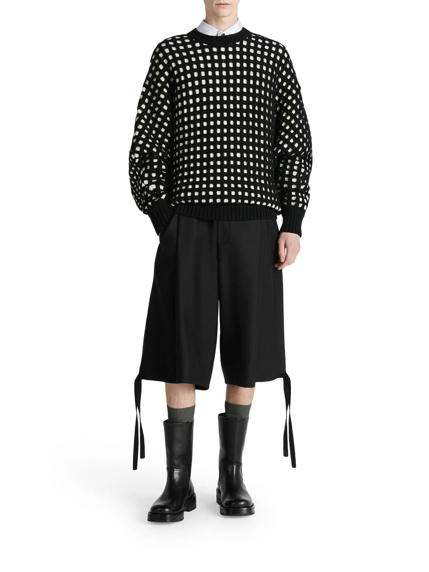 WIDE LEG BERMUDA SHORTS - Image 2