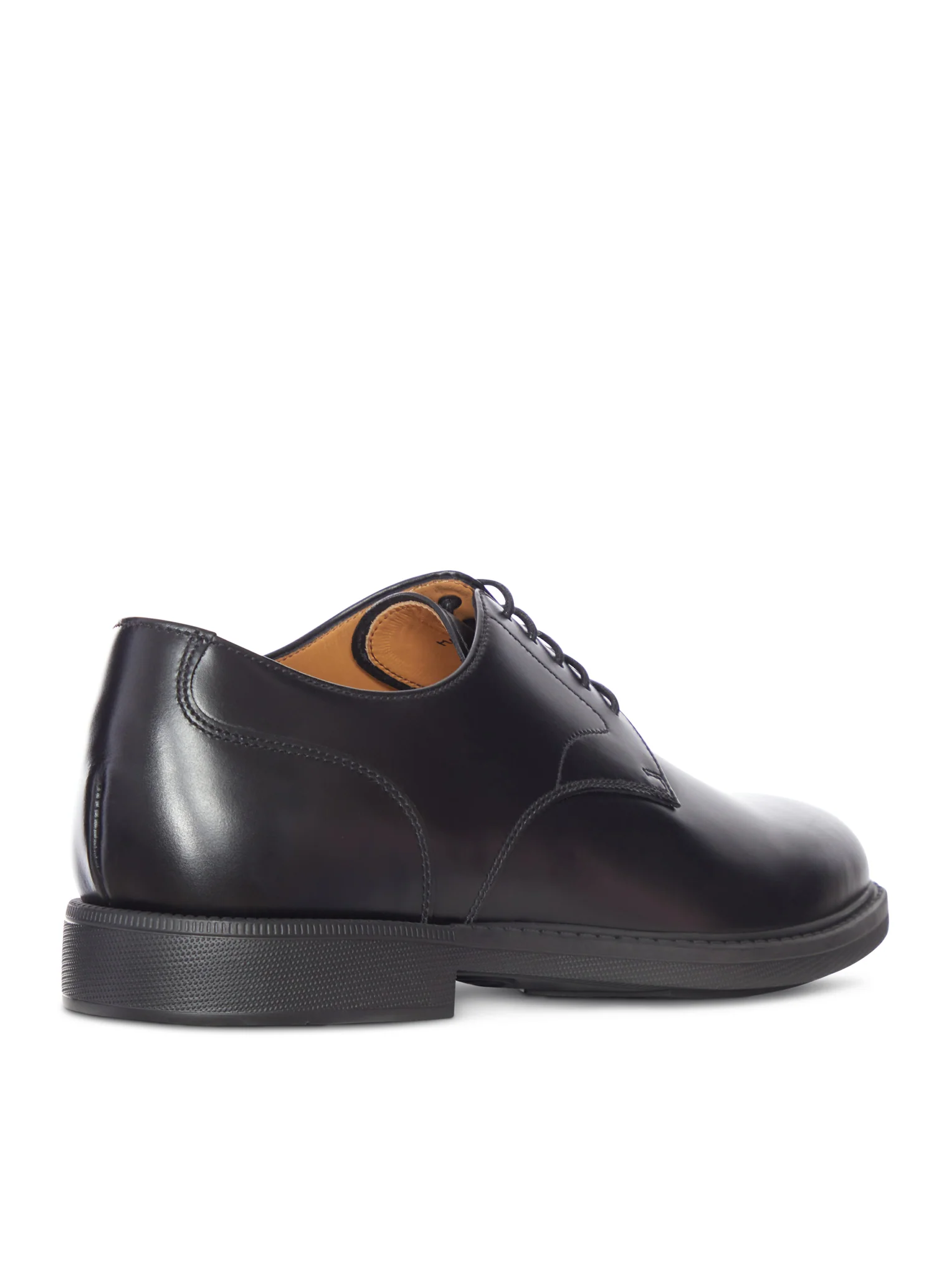 SMOOTH LEATHER DERBY SHOE WITH RUBBER SOLE - Image 3