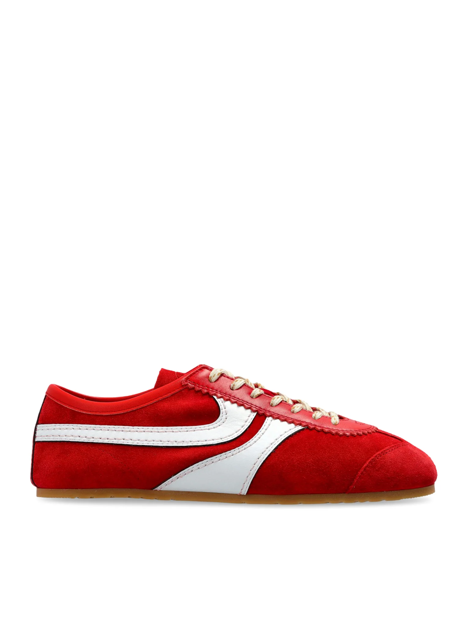 TWO-TONE LEATHER AND SUEDE SNEAKERS