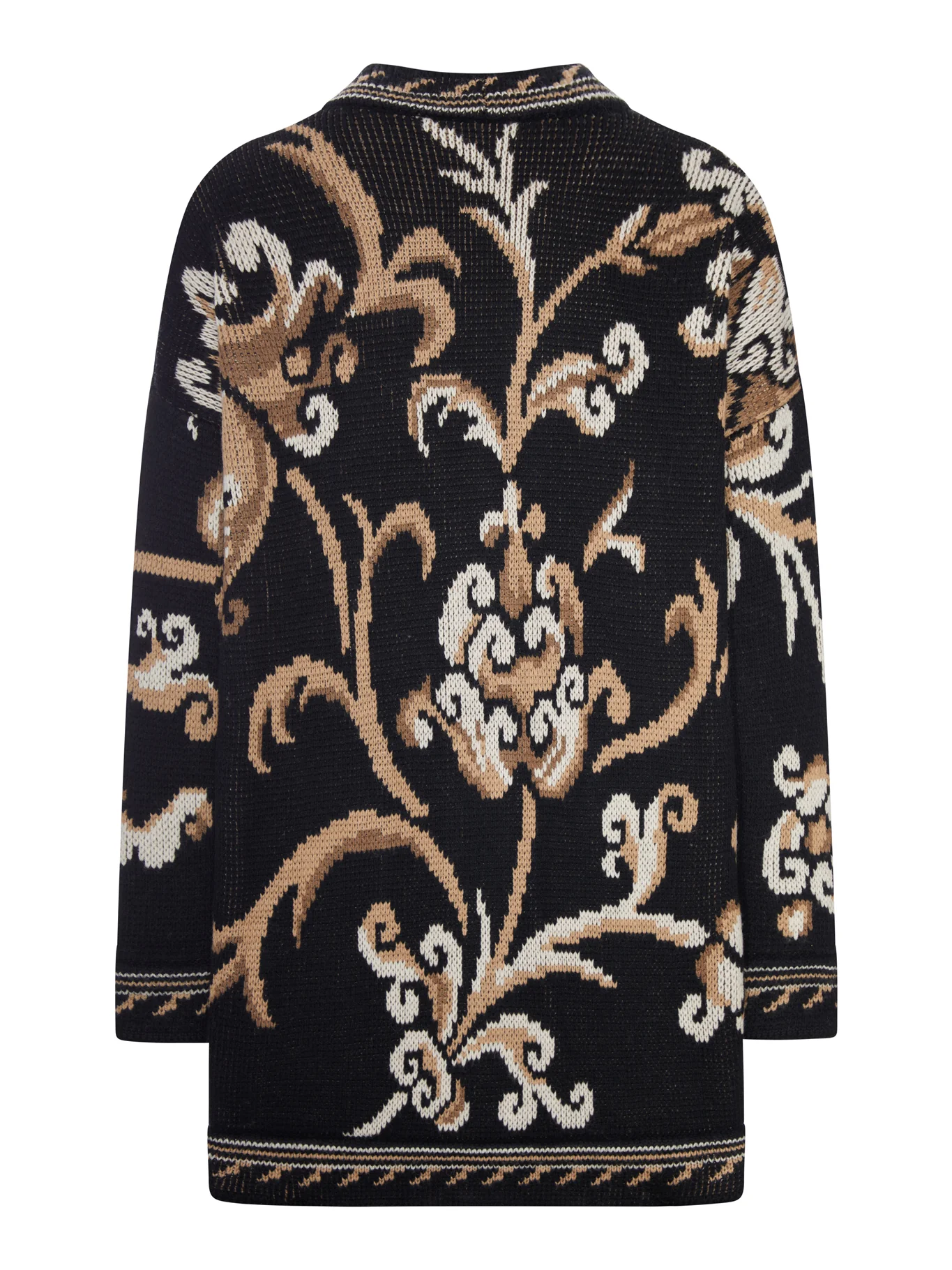 JACQUARD KNIT CARDIGAN WITH FLORAL PATTERN - Image 2