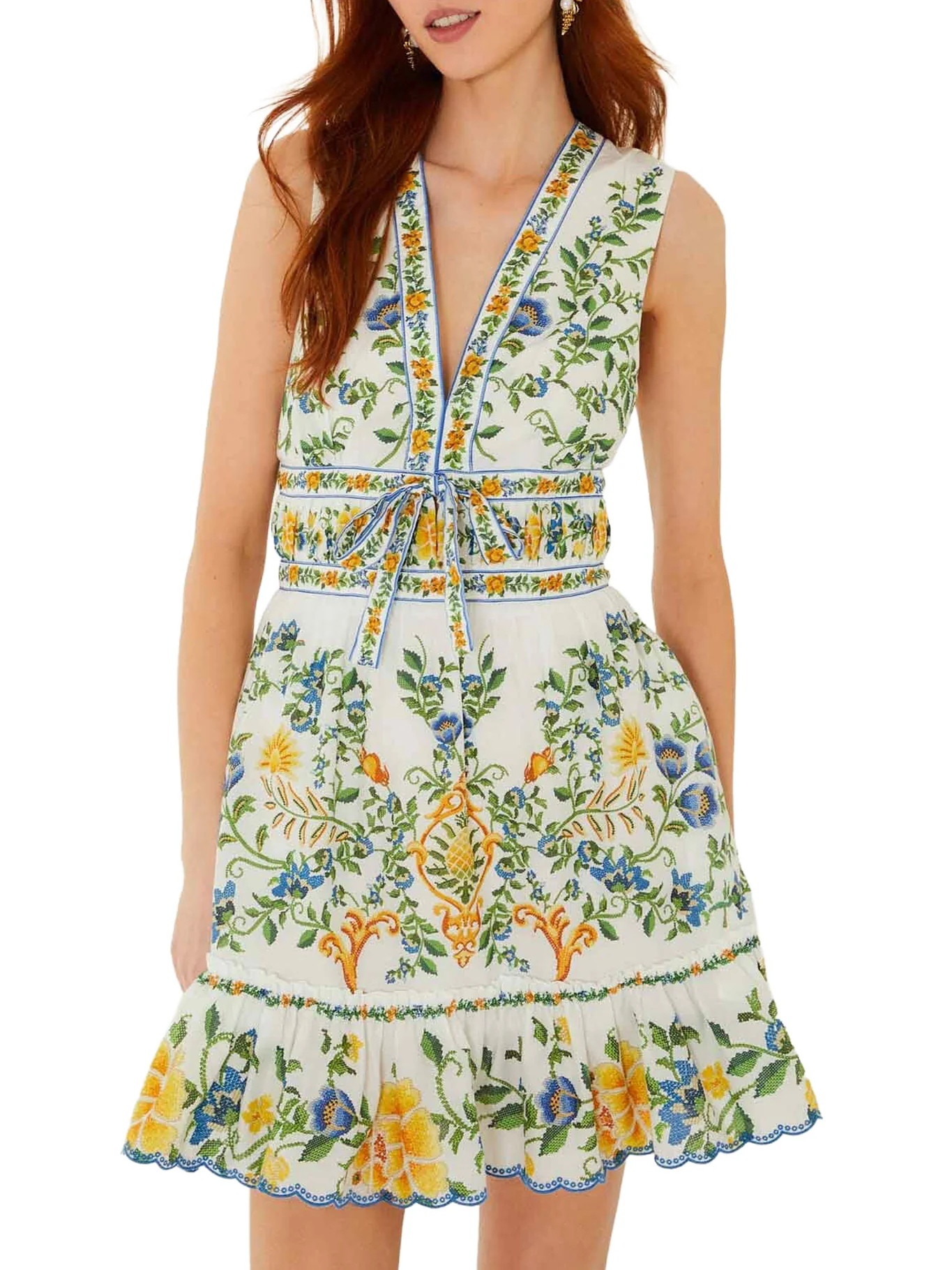 EMILY MINI DRESS WITH FLORAL PRINT AND RUFFLES - Image 3