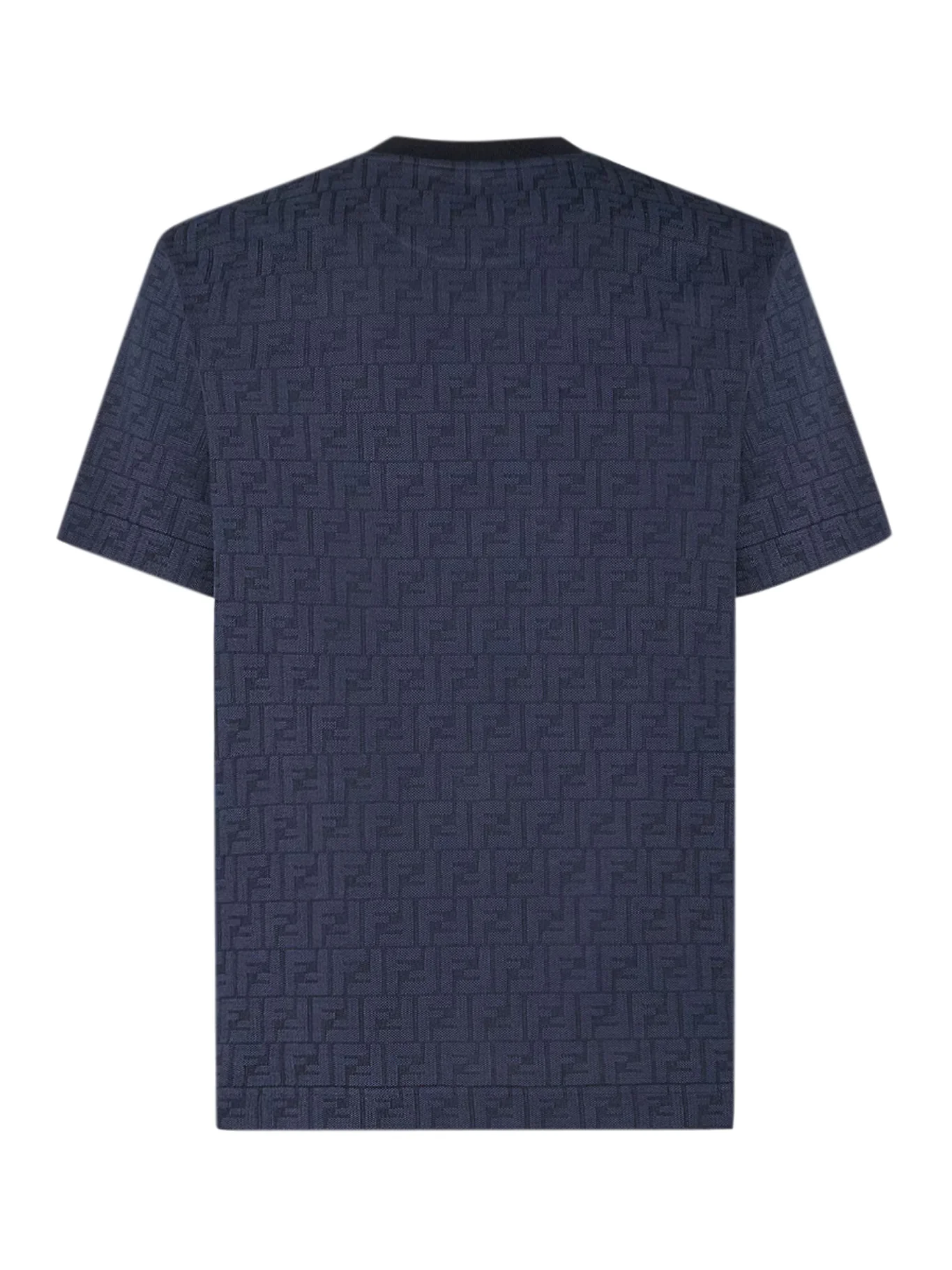 DARK BLUE FF COTTON PIQUET T-SHIRT - Image 2