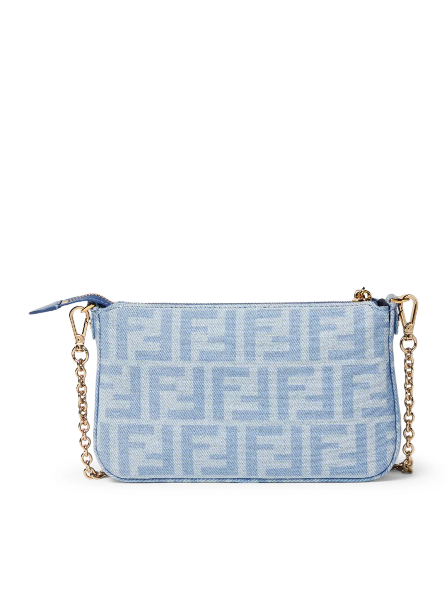 FF DENIM BAGUETTE POUCH LIGHT BLUE - Image 3