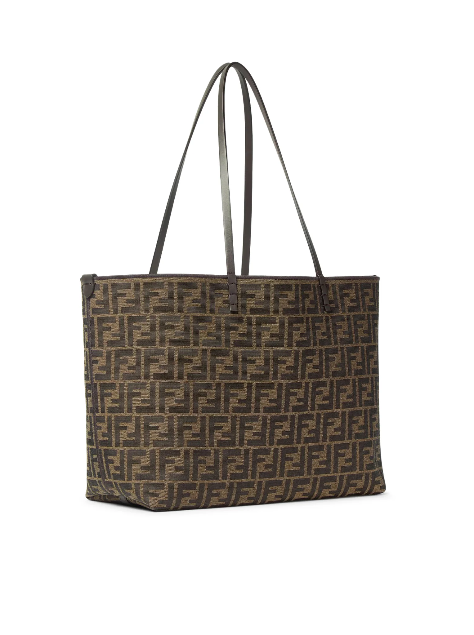 ROLL MEDIUM SHOPPER IN FF JACQUARD AND PEQUIN STRIPED FABRIC - Image 2