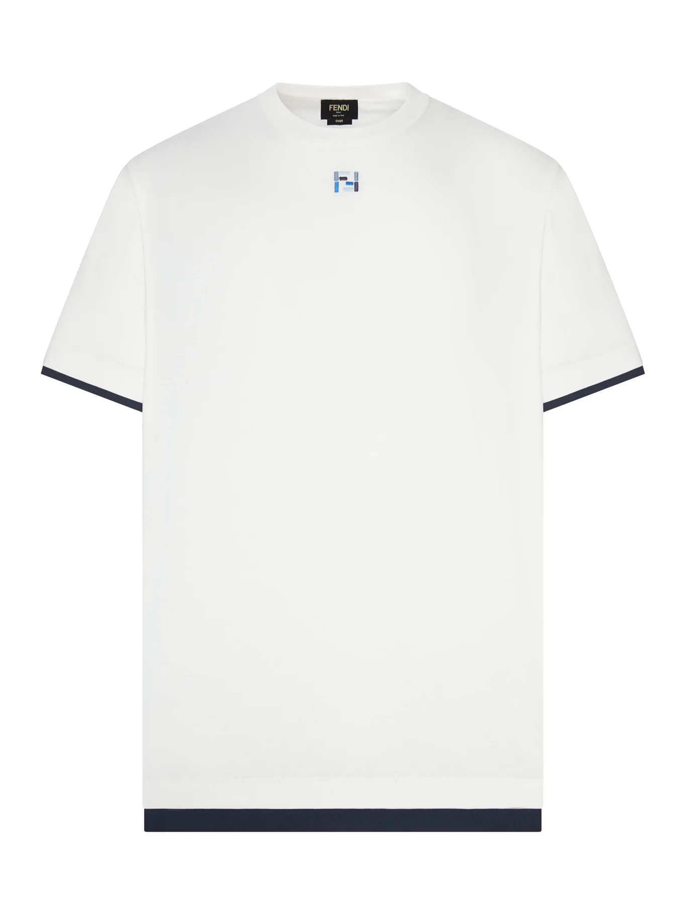 T-SHIRT WITH CONTRASTING PROFILES AND EMBROIDERED LOGO