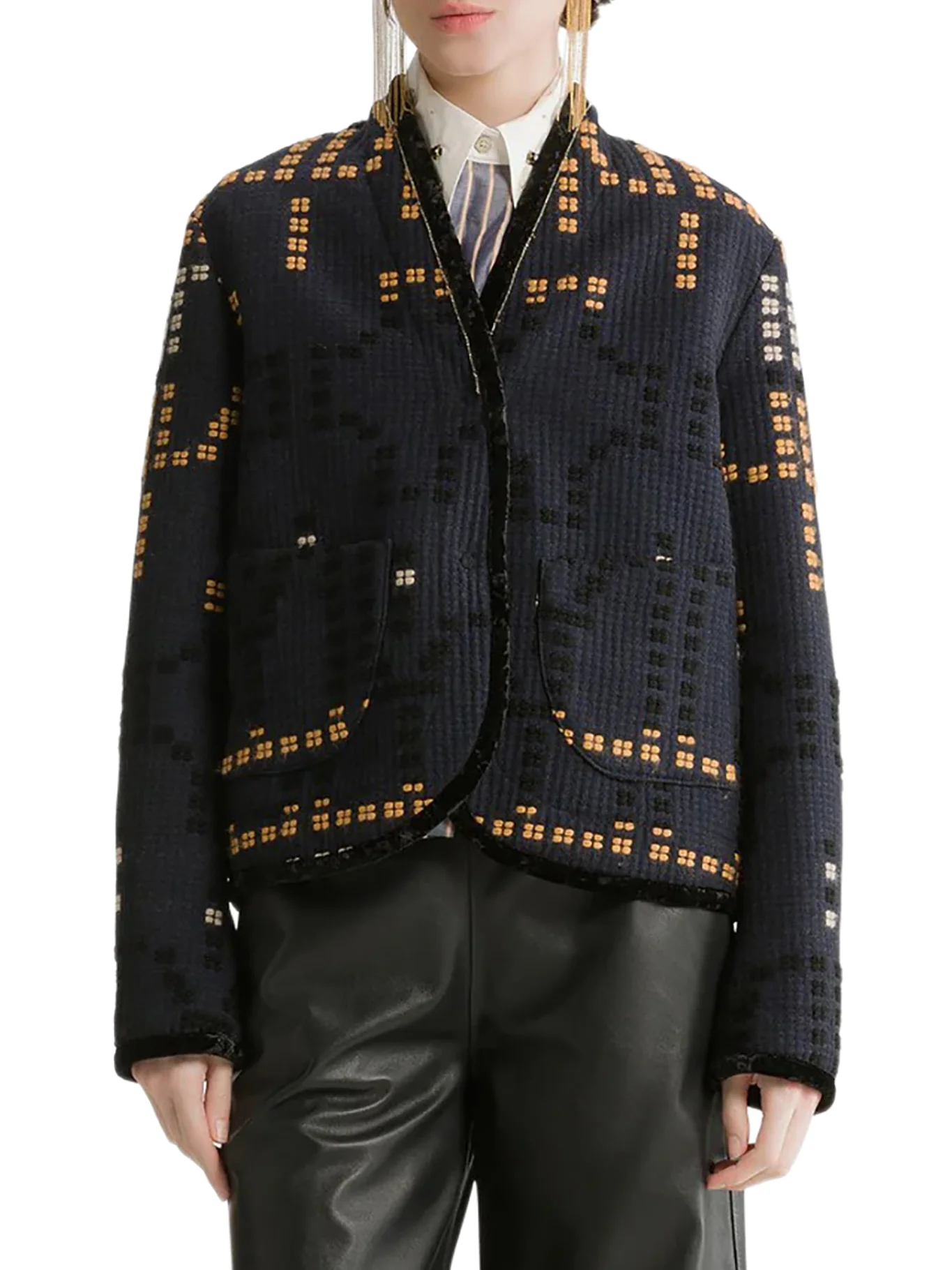 CROPPED JACQUARD JACKET - Image 3
