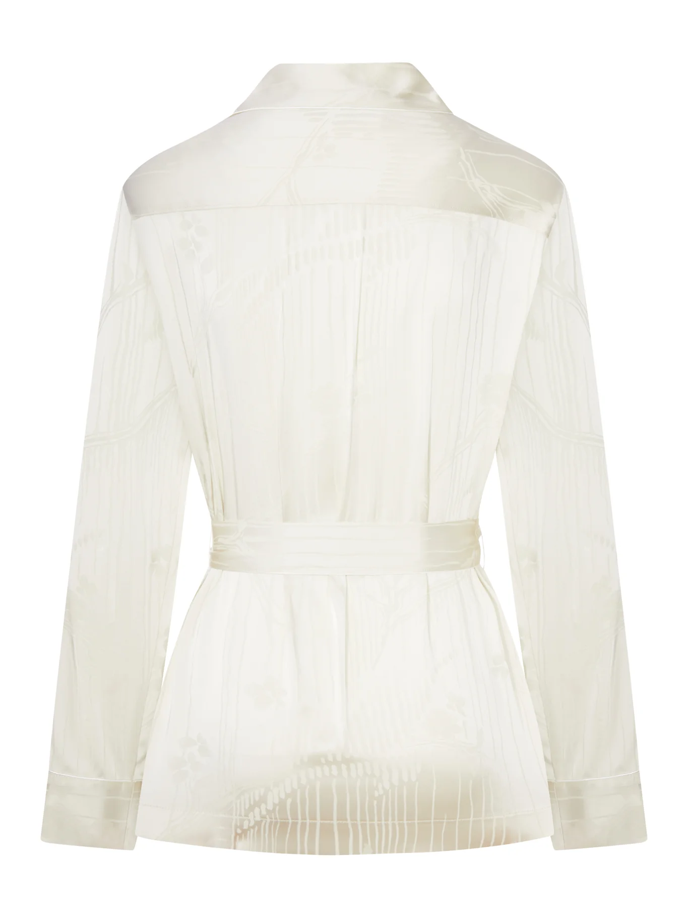 JACQUARD JACKET WITH WAIST BELT - Image 2