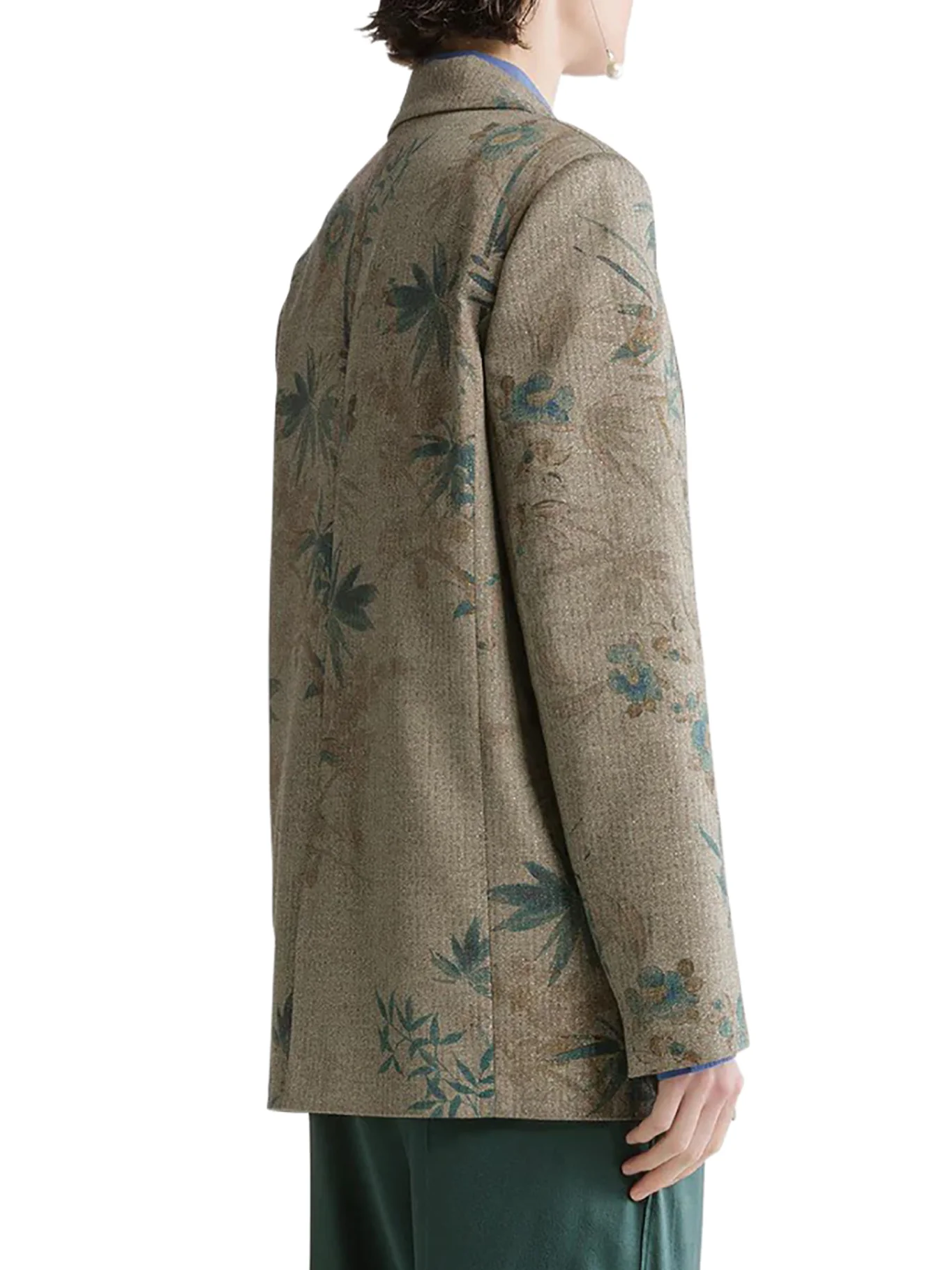 SINGLE-BREASTED FLORAL PRINT BLAZER - Image 4