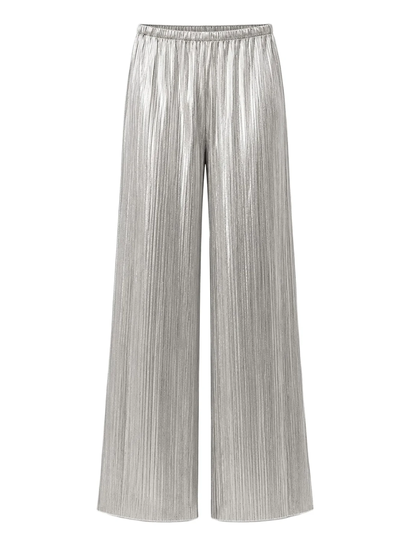 TROUSERS WITH AN ELASTICATED WAIST AND IRREGULAR PLEATING