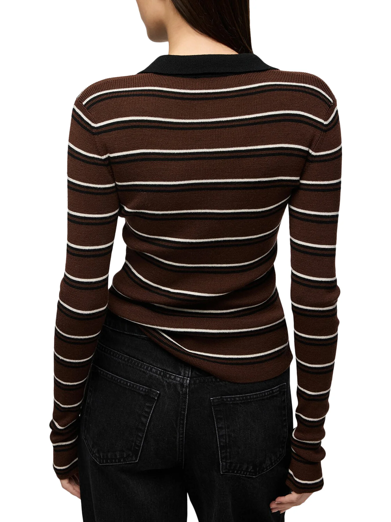 STRIPED MERINO WOOL POLO SHIRT - Image 4