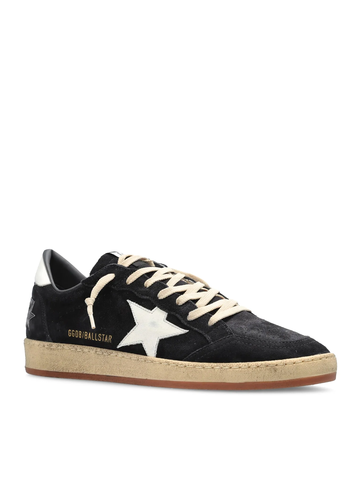 BALL-STAR IN DARK BLUE SUEDE WITH WHITE LEATHER STAR - Image 2
