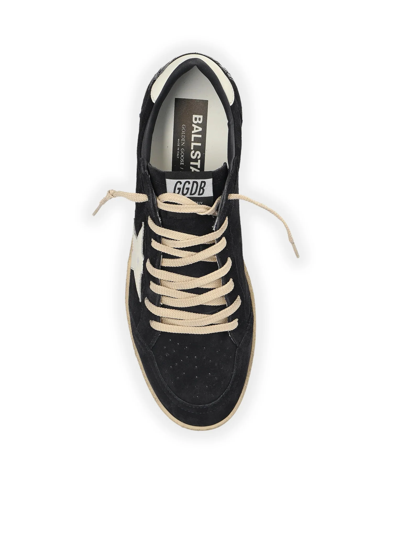 BALL-STAR IN DARK BLUE SUEDE WITH WHITE LEATHER STAR - Image 4