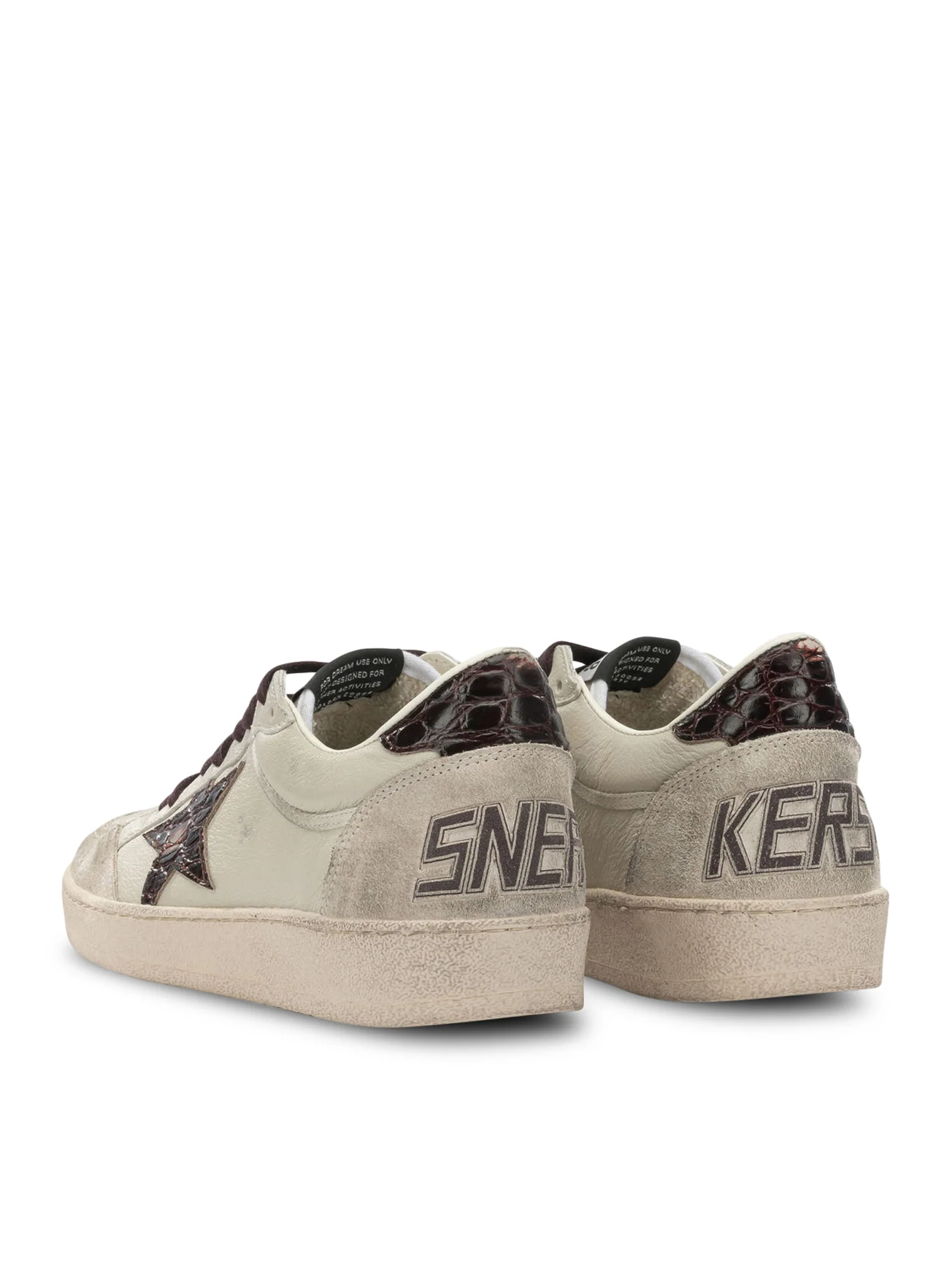 BALL-STAR SNEAKERS IN LEATHER WITH CROCODILE INSERTS - Image 3