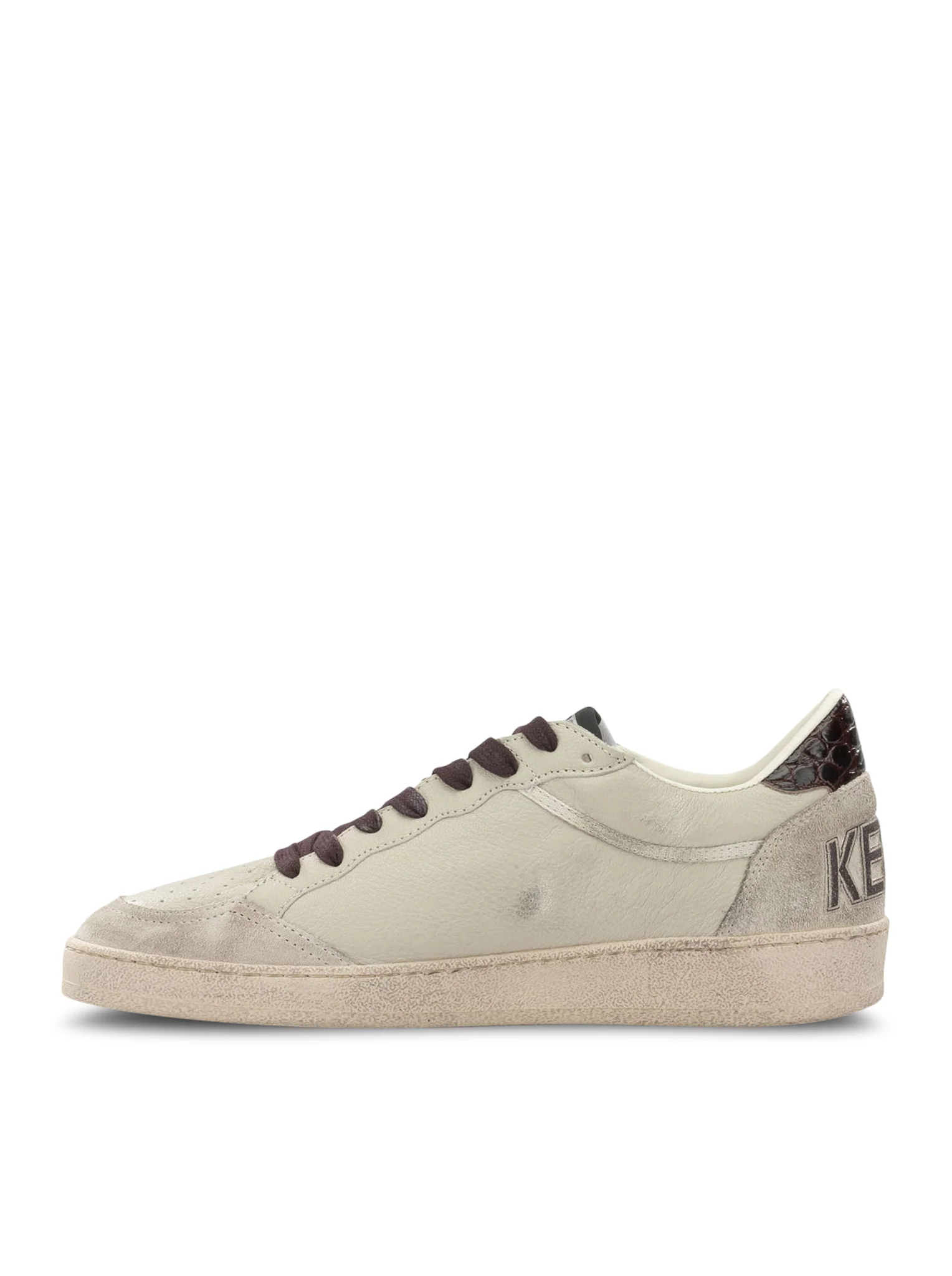 BALL-STAR SNEAKERS IN LEATHER WITH CROCODILE INSERTS - Image 4