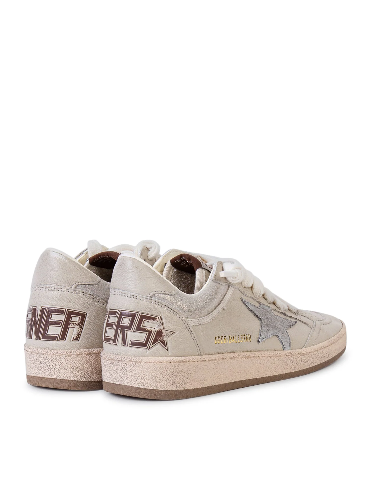 BALL-STAR SNEAKERS IN NAPPA LEATHER WITH GLITTER INSERTS - Image 3