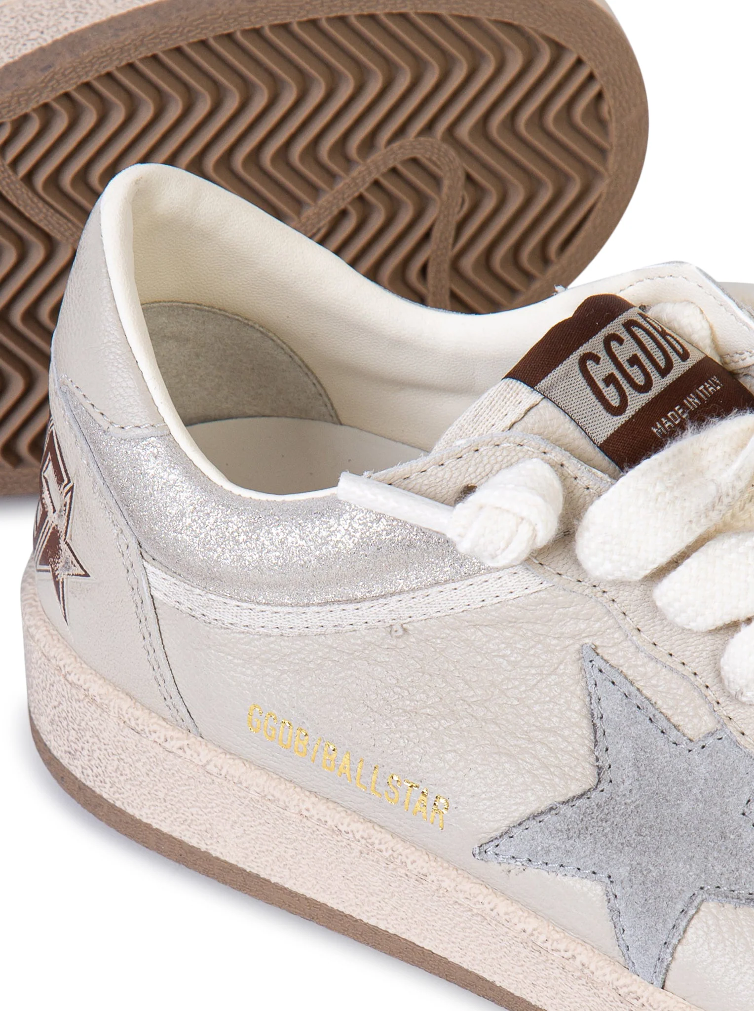 BALL-STAR SNEAKERS IN NAPPA LEATHER WITH GLITTER INSERTS - Image 5