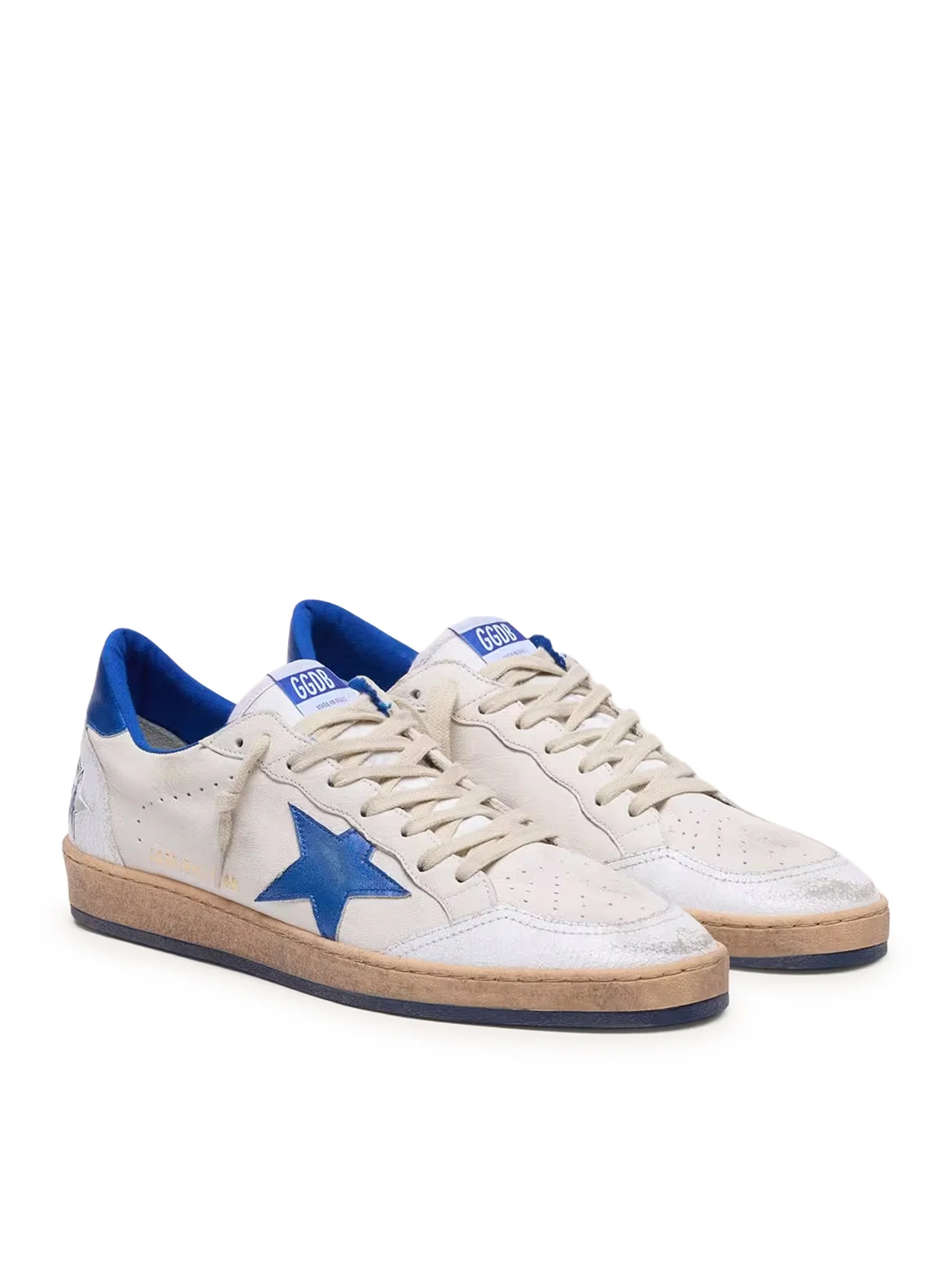 BALL-STAR WISHES IN WHITE NAPPA WITH BLUE STAR AND HEEL - Image 2