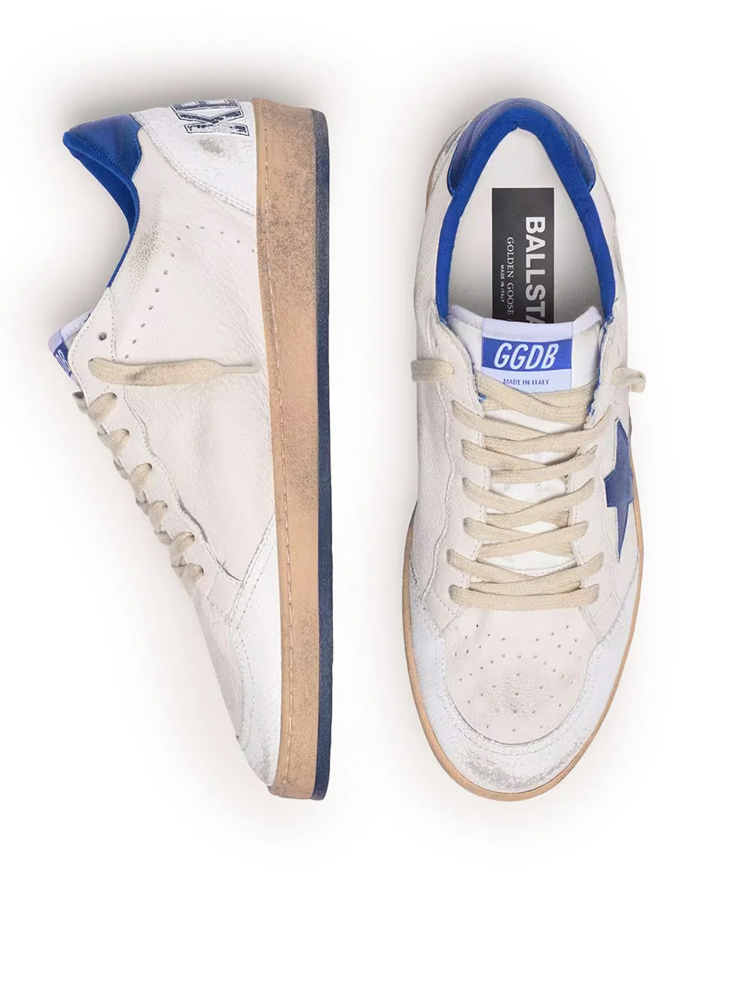 BALL-STAR WISHES IN WHITE NAPPA WITH BLUE STAR AND HEEL - Image 3