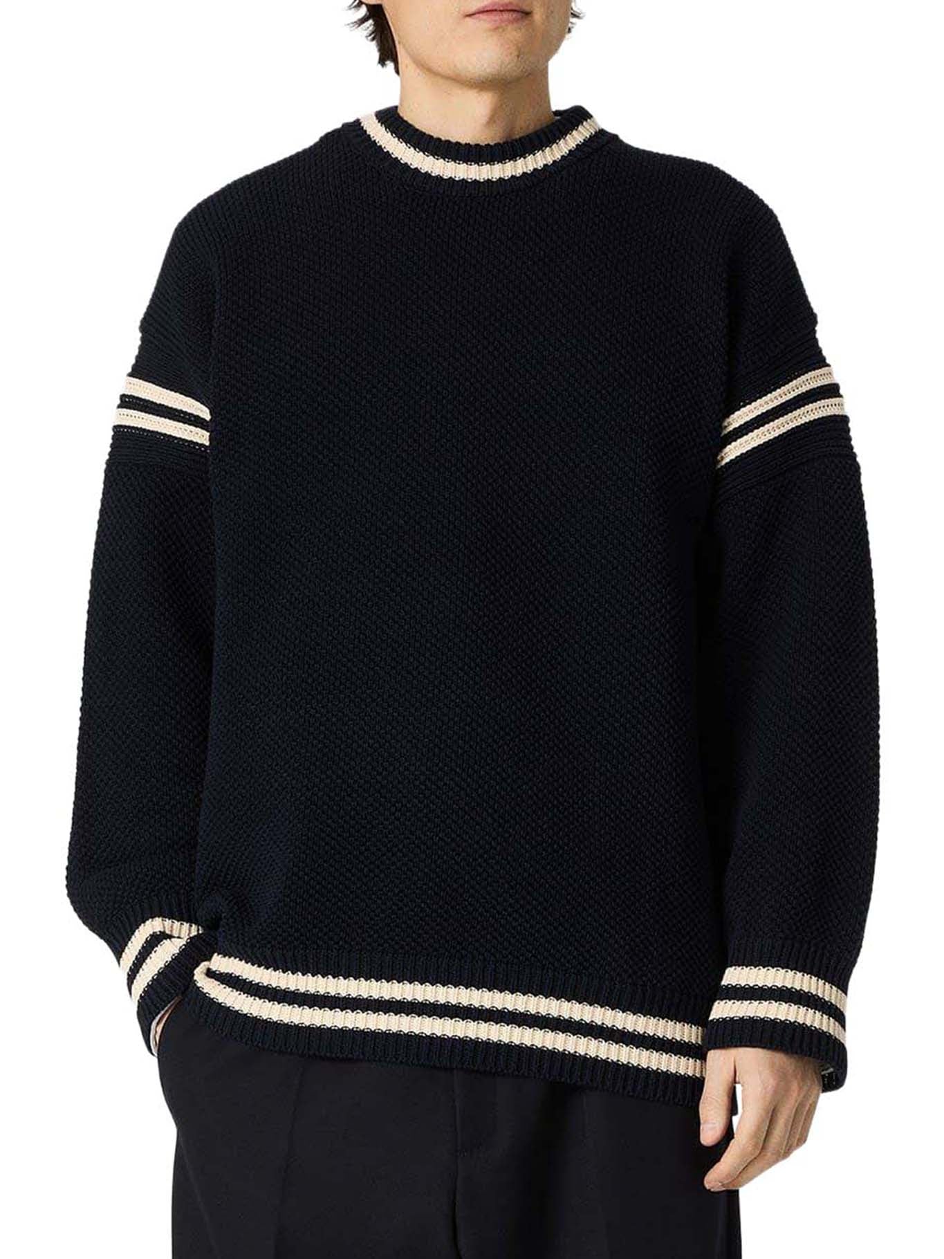 BOXY SWEATER WITH EMBROIDERED LOGO - Image 3
