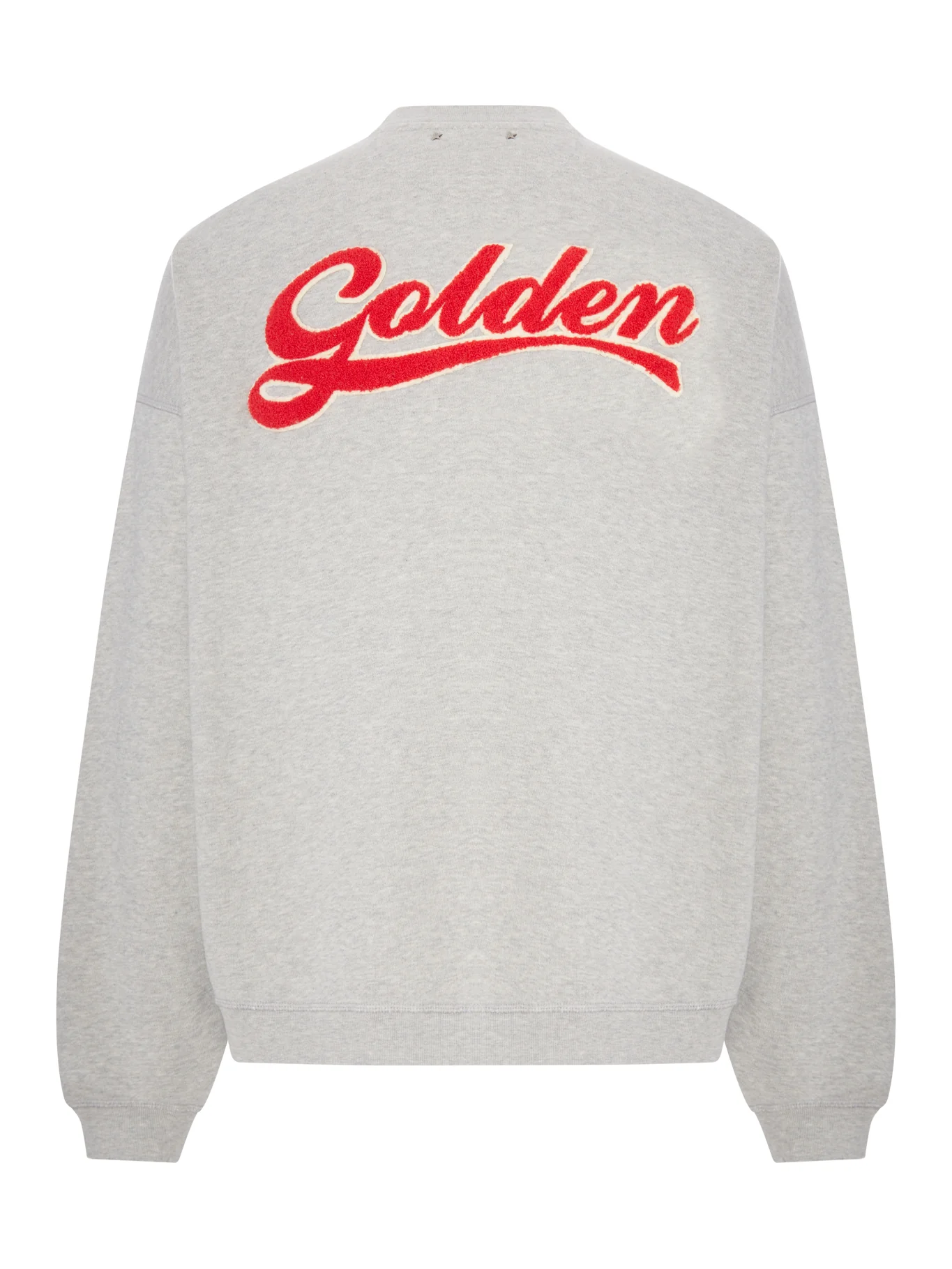 GREY MÉLANGE COTTON SWEATSHIRT WITH CONTRASTING LOGO - Image 2