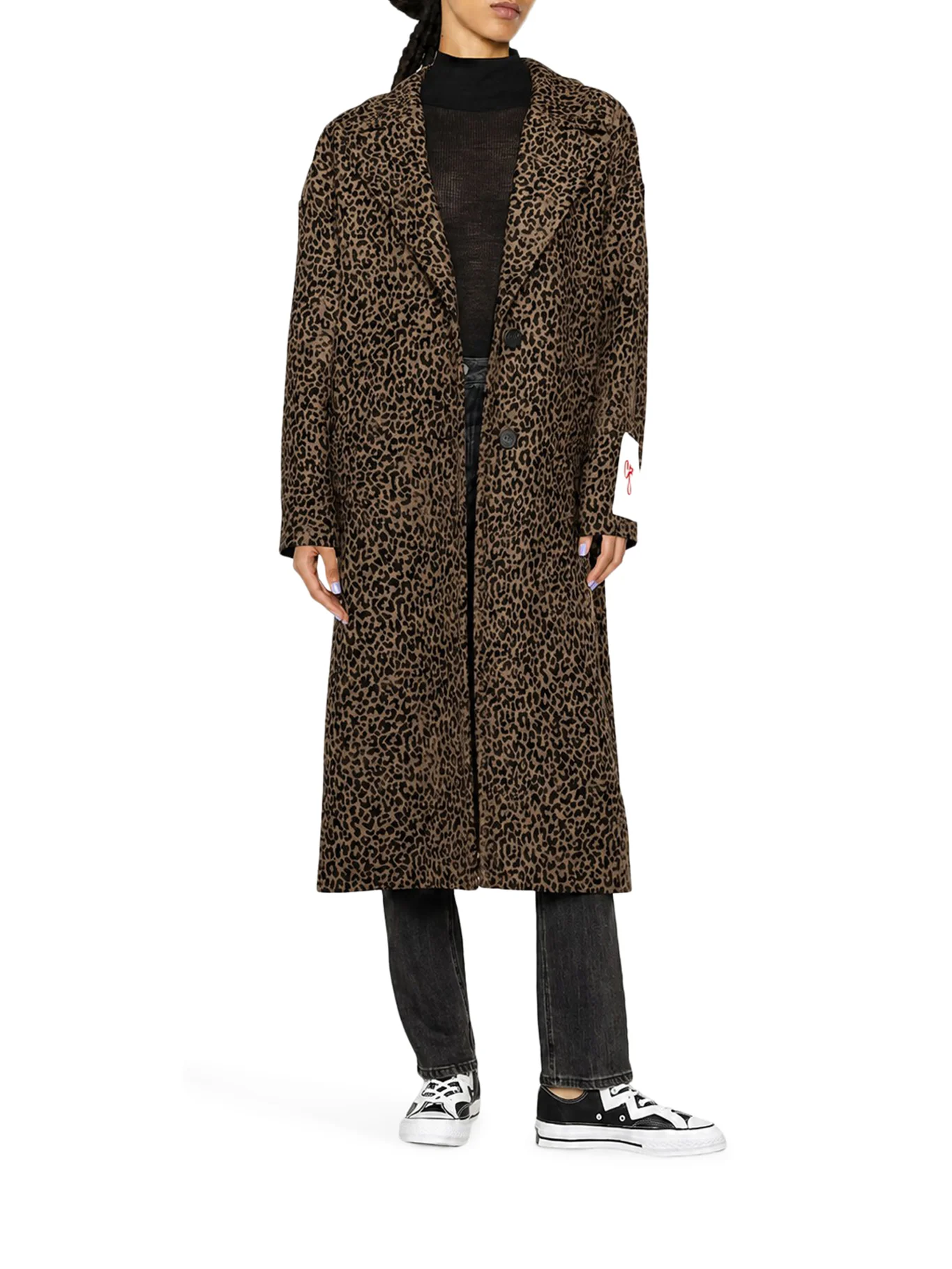 LONG LEOPARD-PRINT COAT - Image 2