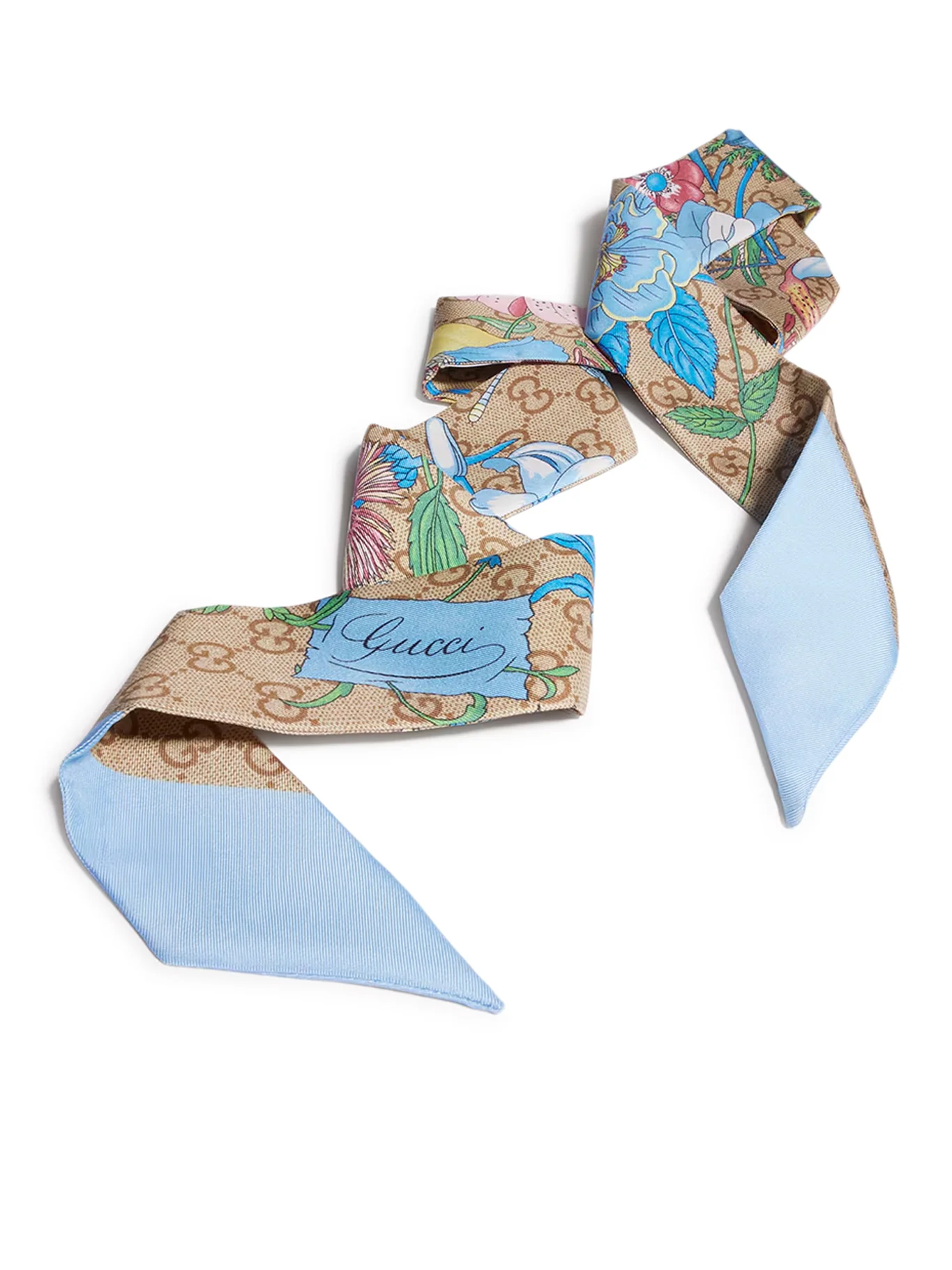 FLORA SCARF IN PRINTED SILK - Image 2