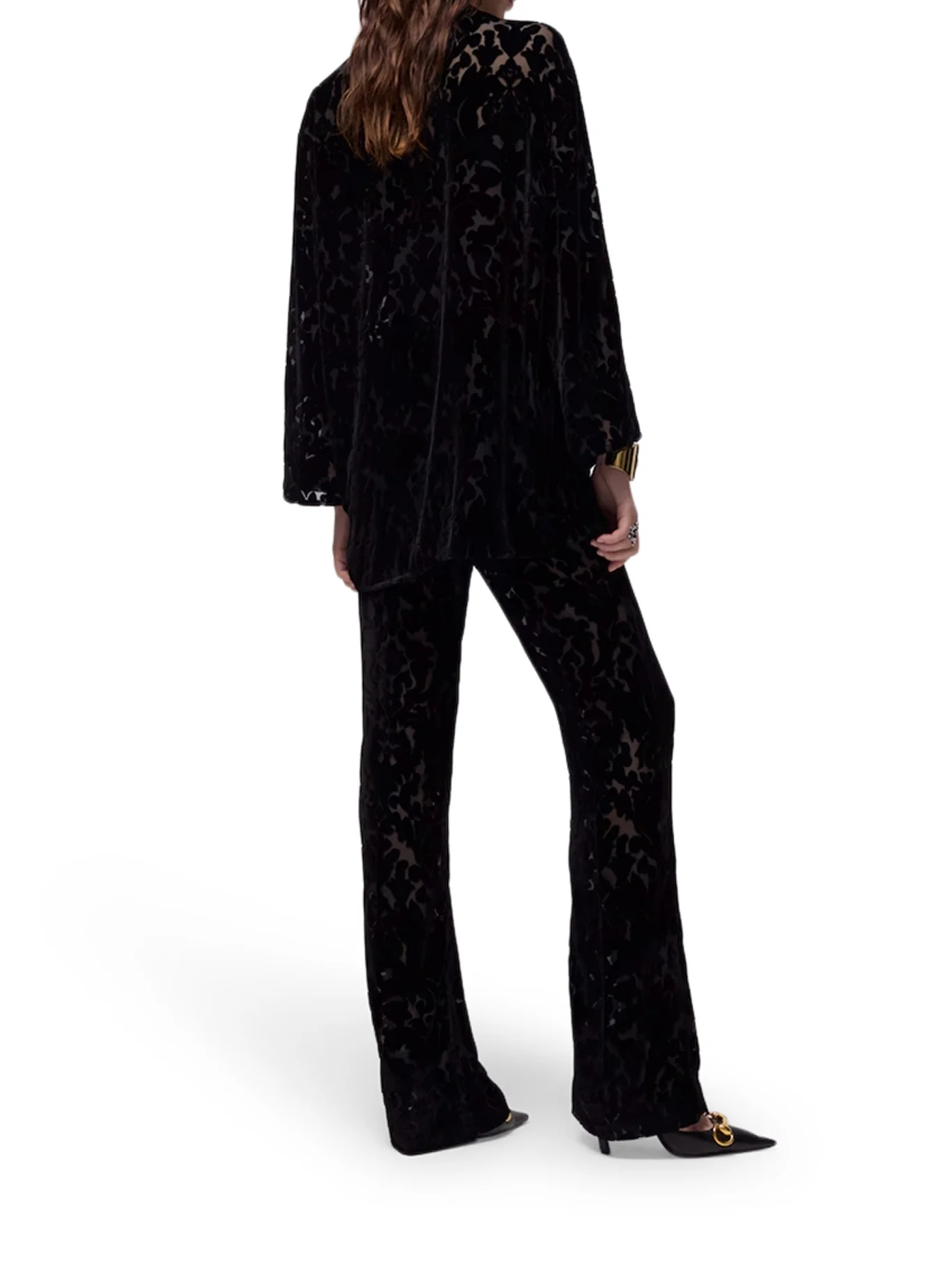 FLORAL DEVORÉ VELOUR SHIRT - Image 3