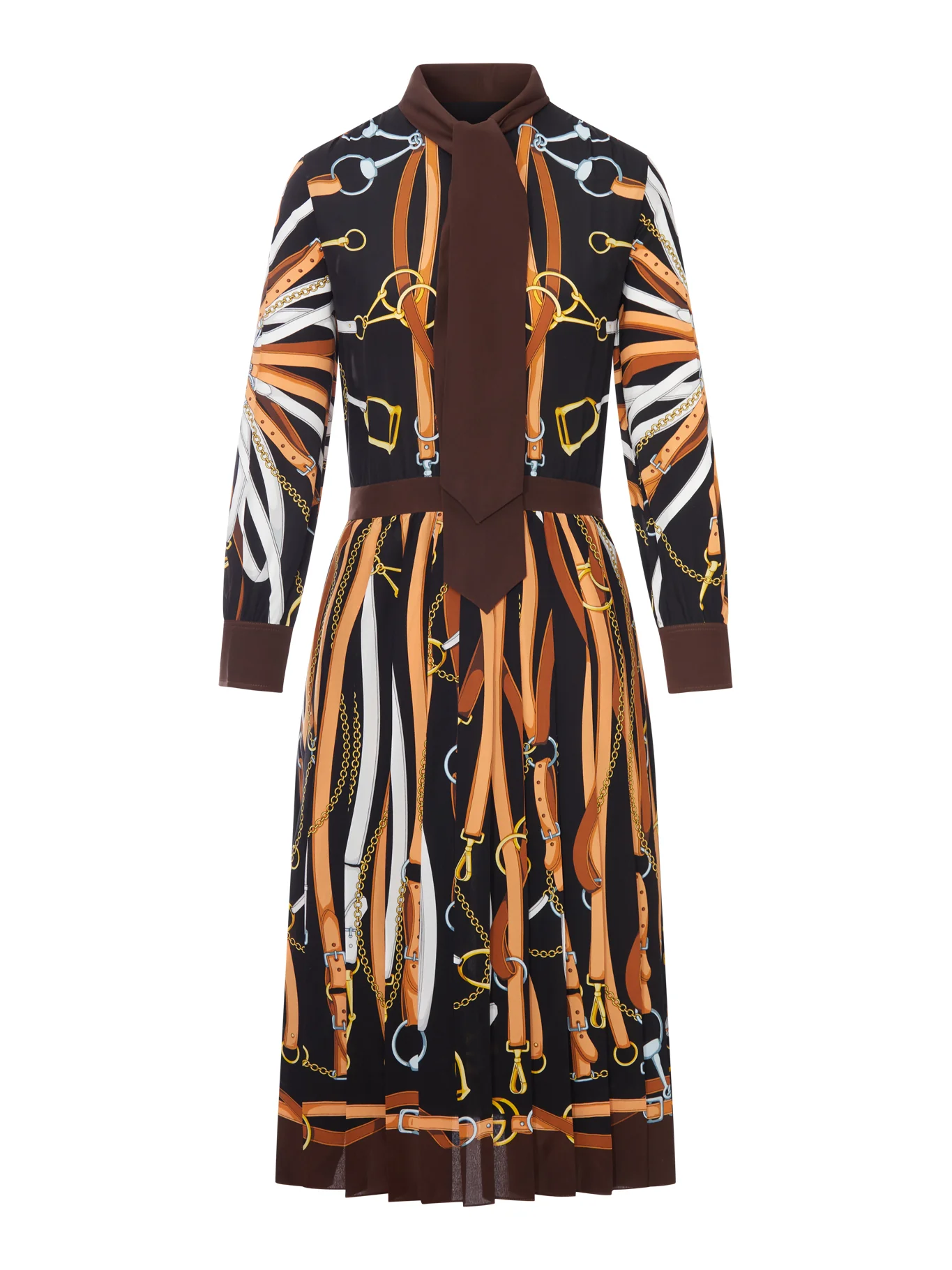 PRINTED SILK CHEMISIER DRESS