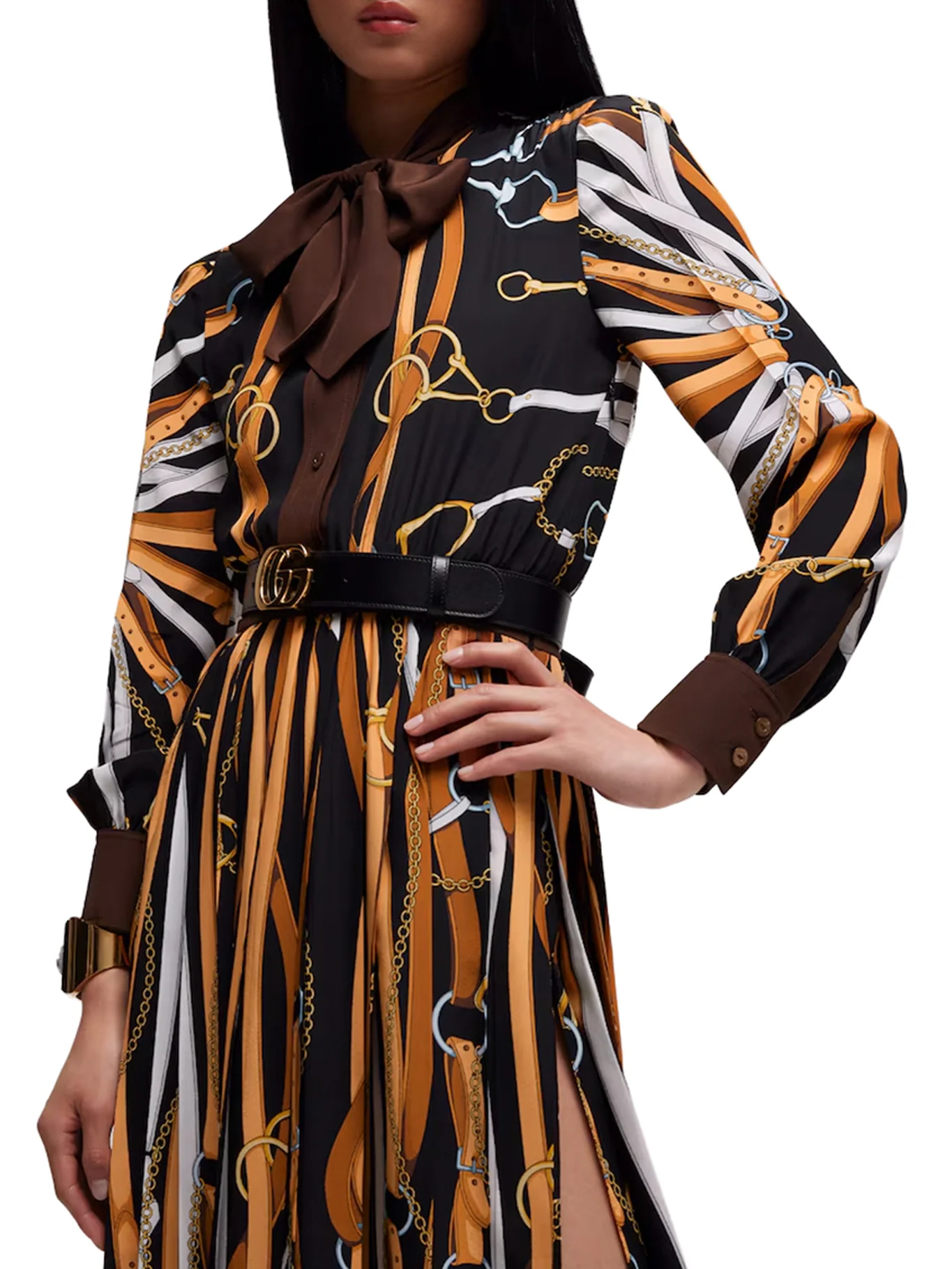 PRINTED SILK CHEMISIER DRESS - Image 4