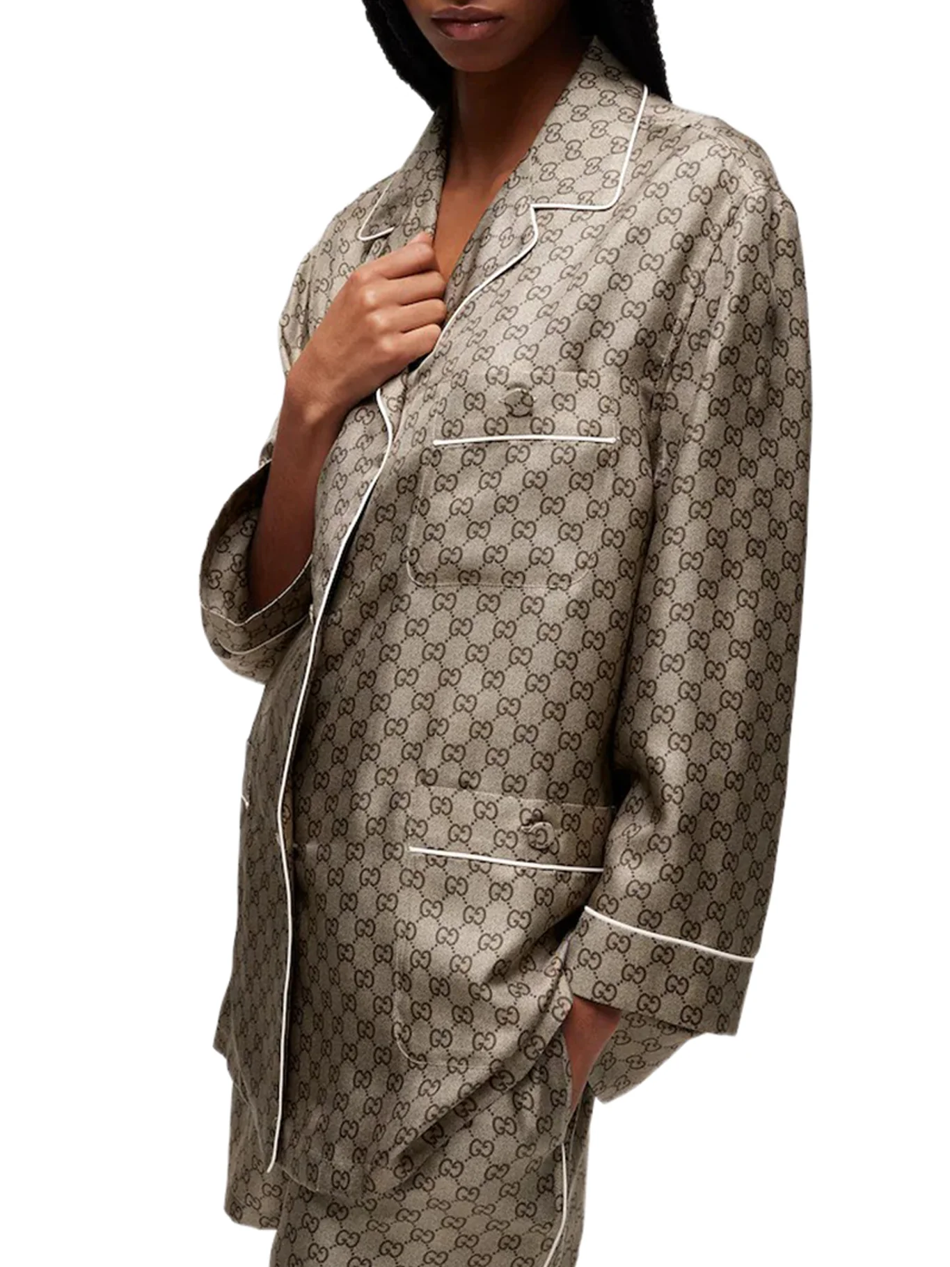 PRINTED SILK TWILL SHIRT - Image 4
